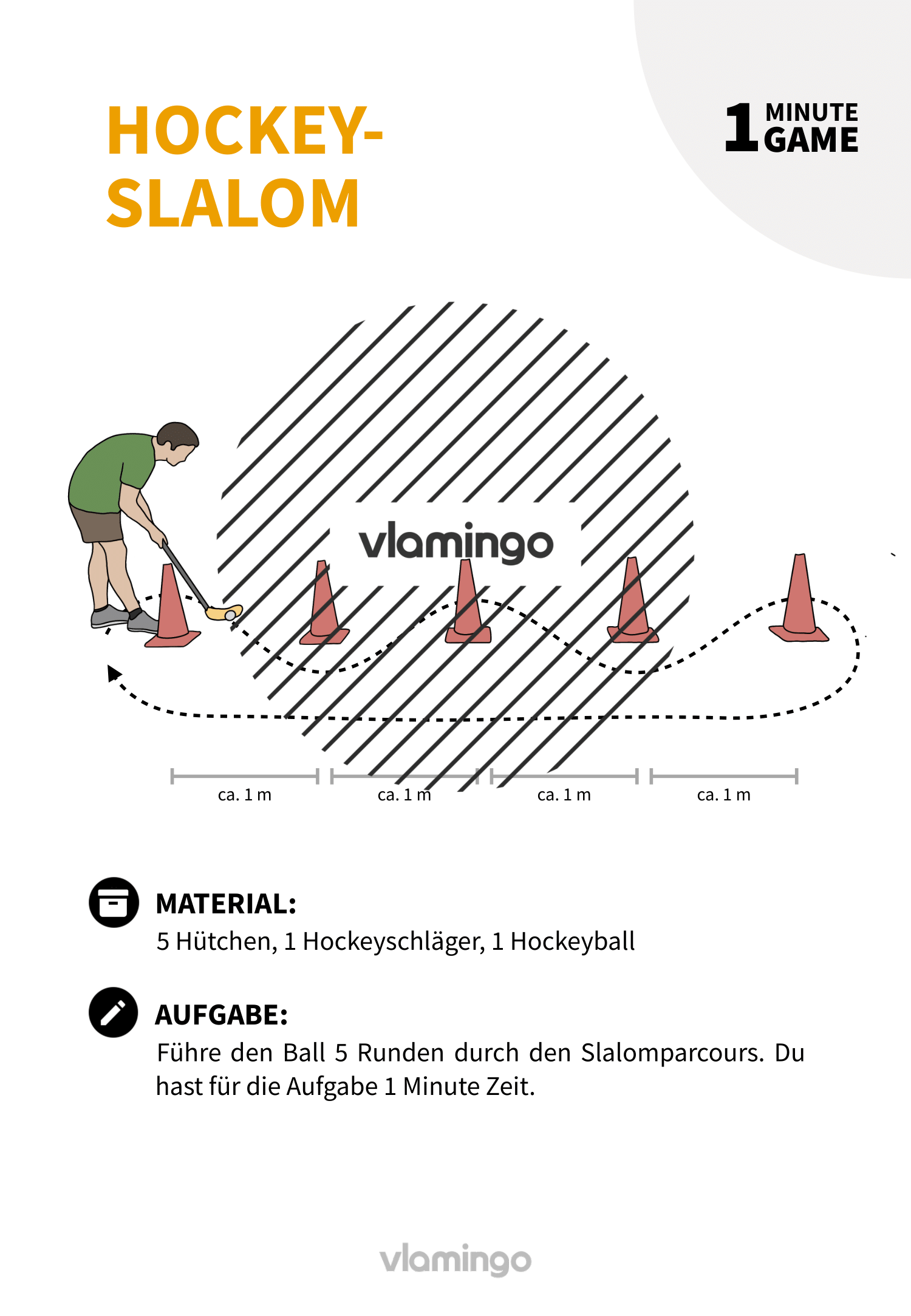 1 Minute Game - Spiel - Hockey-Slalom