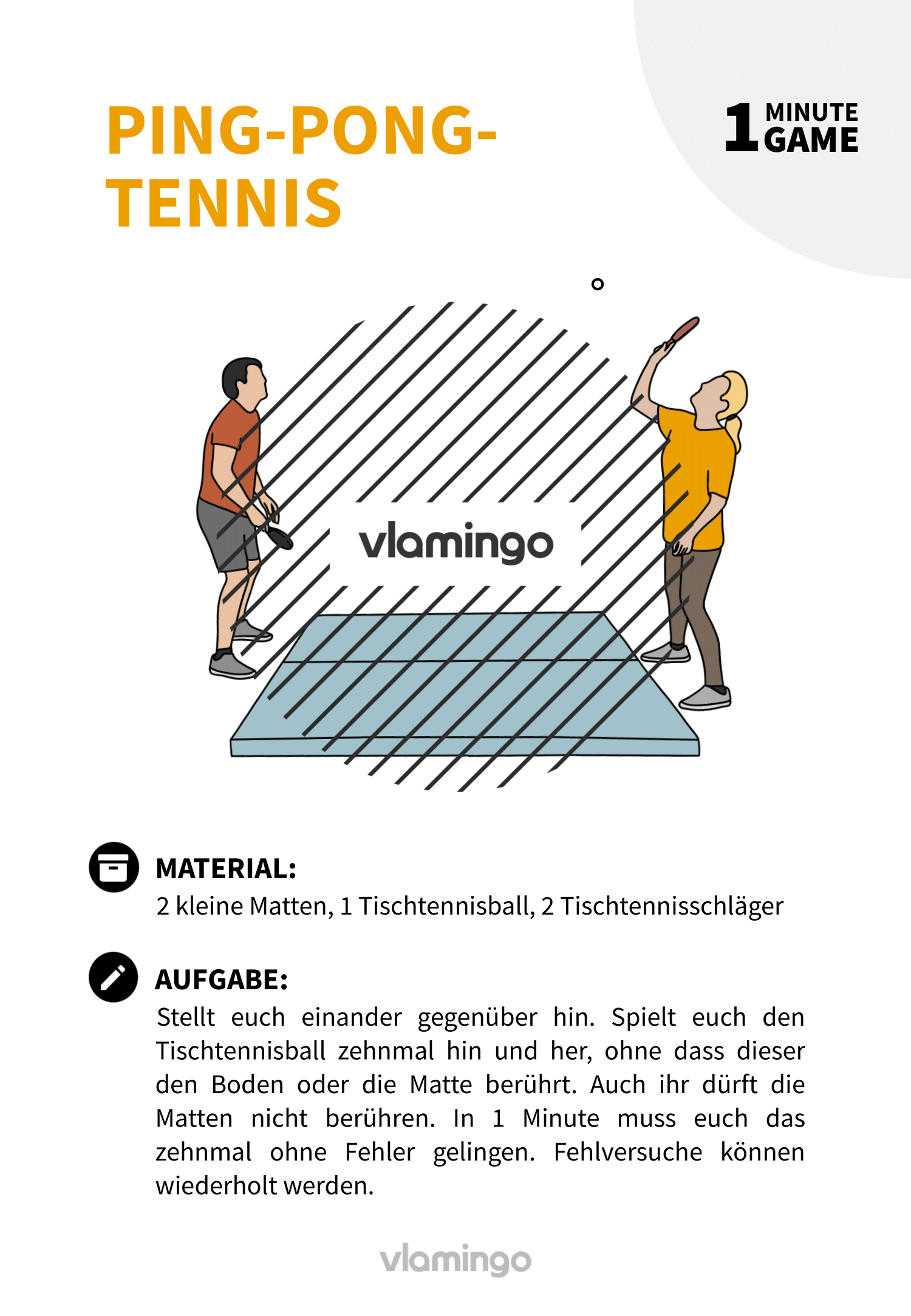 1 Minute Game - Spiel - Ping-Pong-Tennis