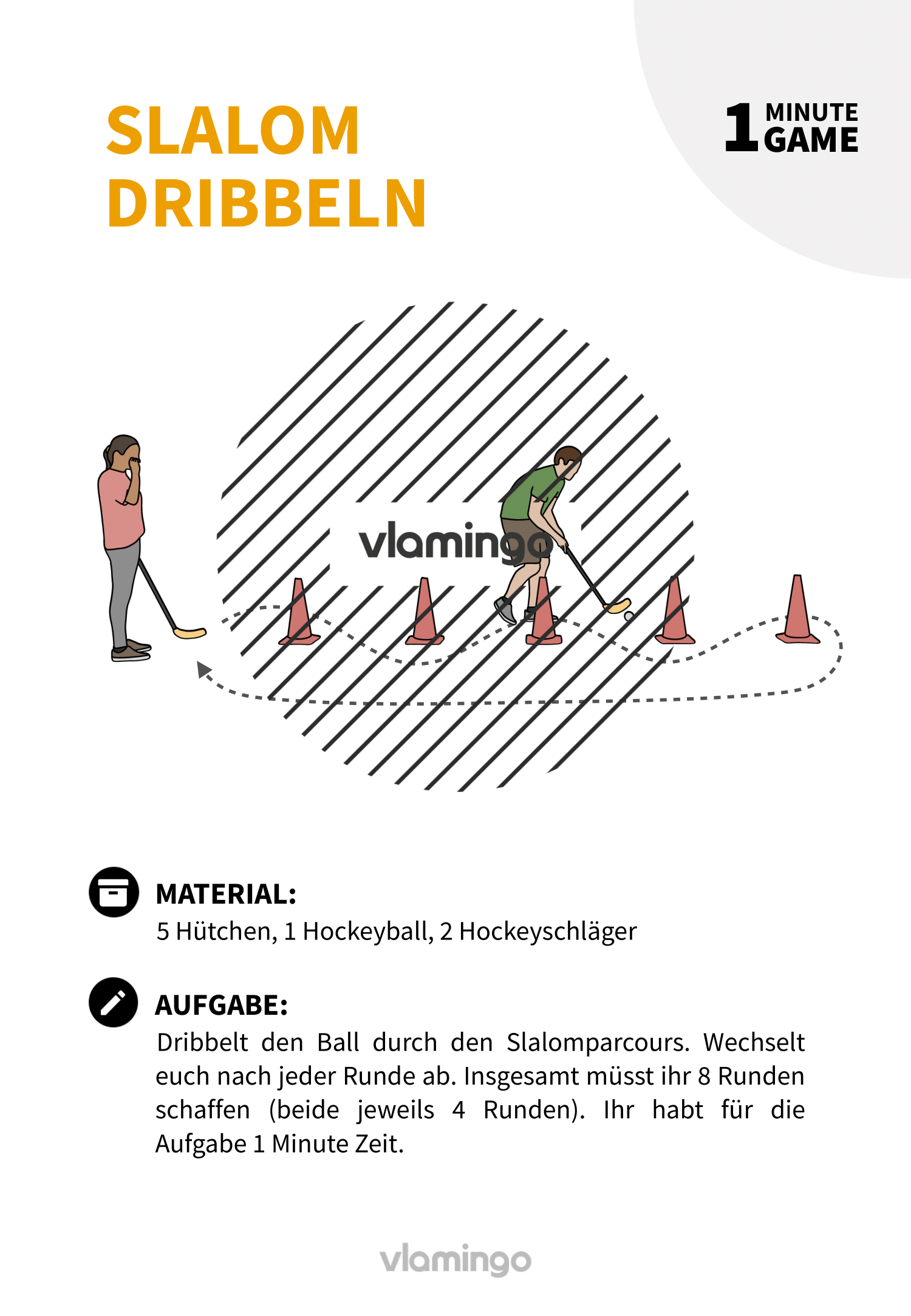1 Minute Game - Spiel - Slalom dribbeln 1 1 Minute Game - Spiel - Slalom dribbeln 1