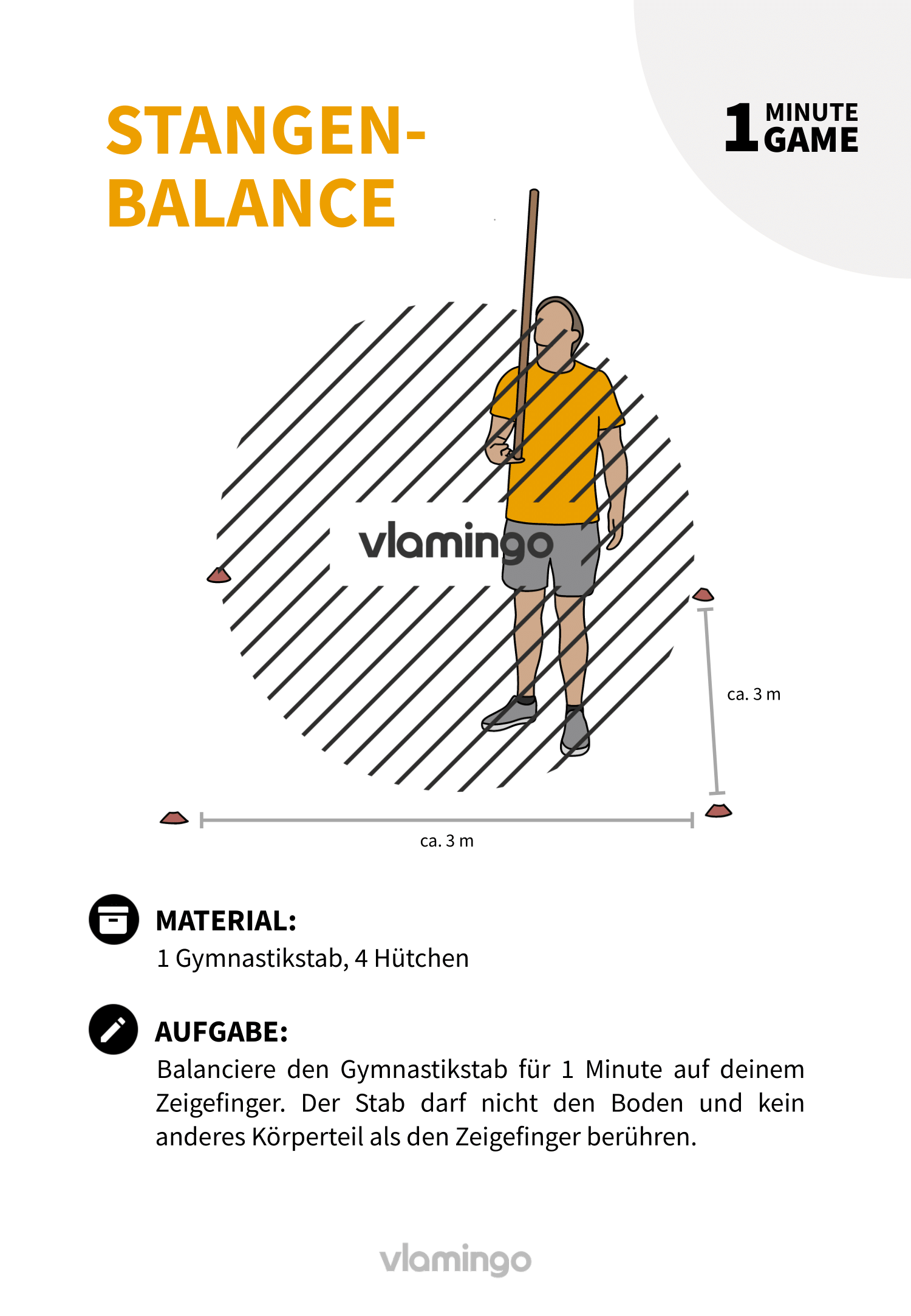 1 Minute Game - Spiel - Stangenbalance