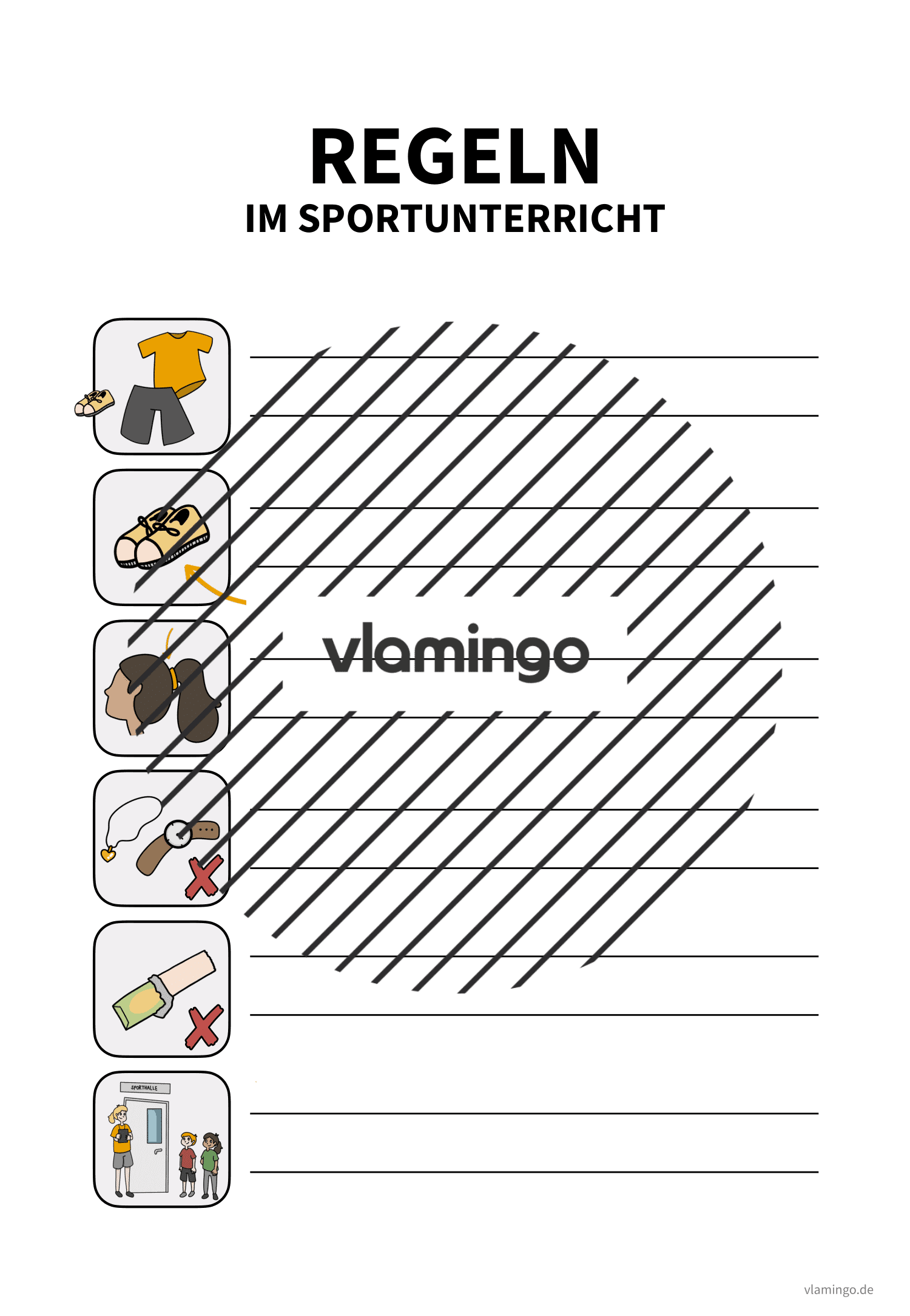 Arbeitsblatt 1 - Regeln im Sportunterricht