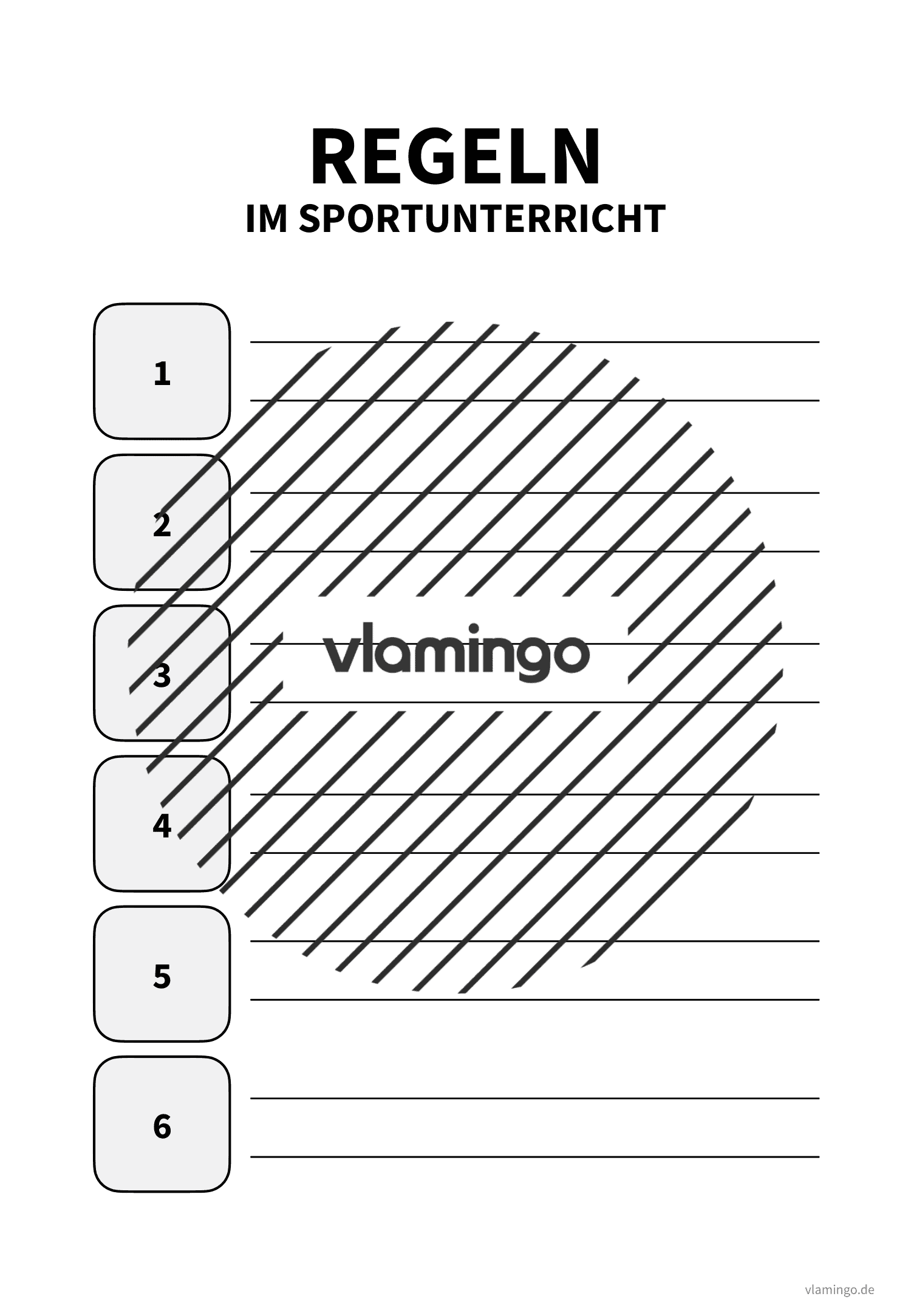 Arbeitsblatt 2 - Regeln im Sportunterricht