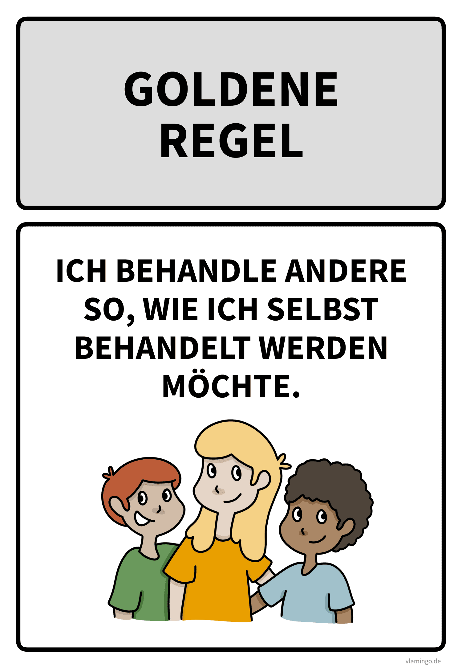 Goldene Regel - Ich behandle andere so, wie ich selbst behandelt werden möchte