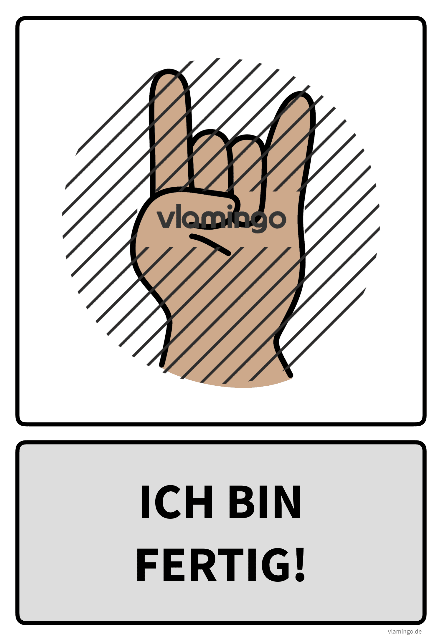 Handzeichen - Ich bin fertig Handzeichen - Ich bin fertig
