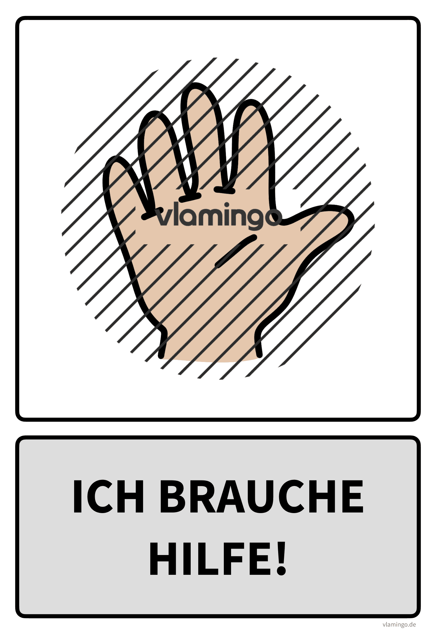 Handzeichen - Ich brauche Hilfe Handzeichen - Ich brauche Hilfe