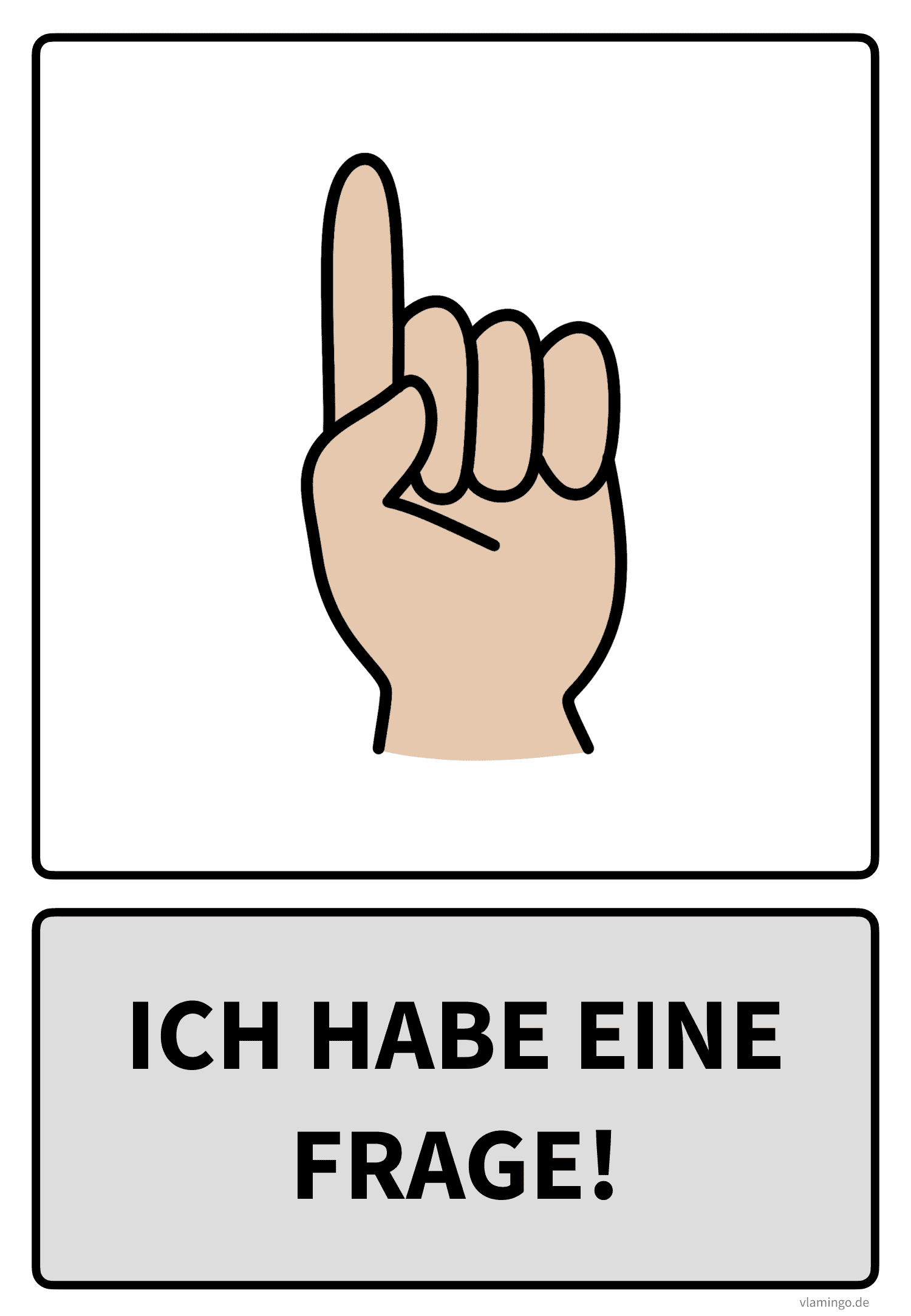 Handzeichen - Ich habe eine Frage Handzeichen - Ich habe eine Frage