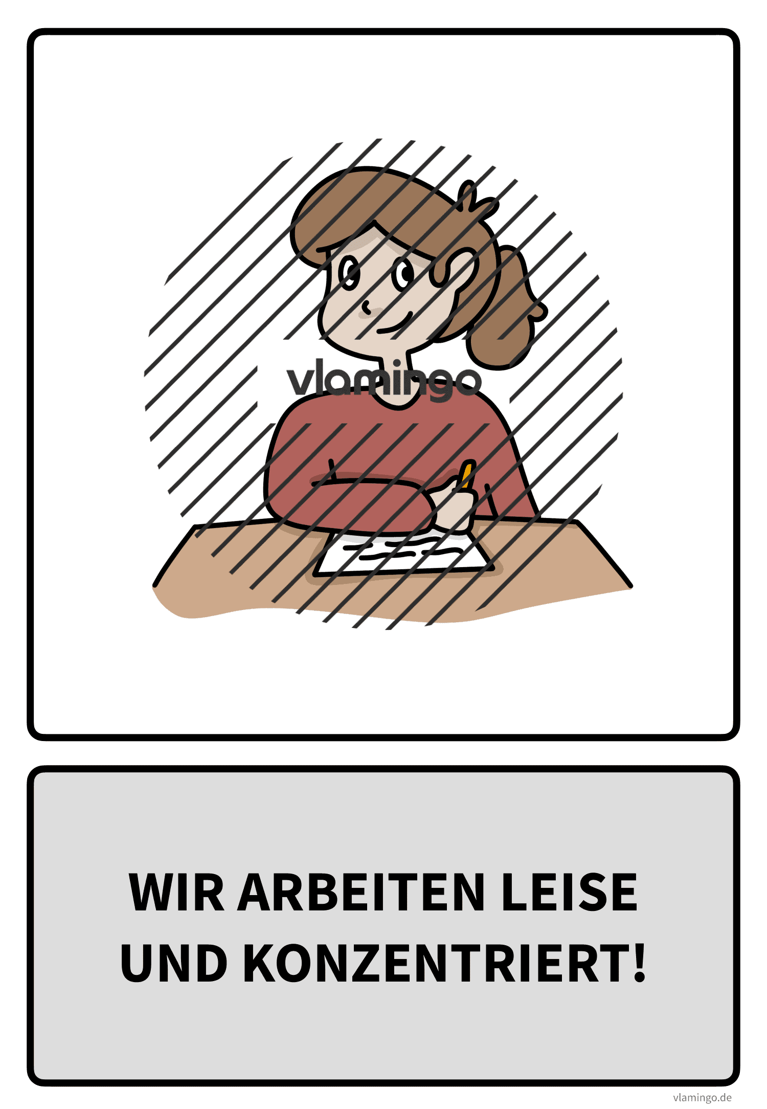 Klassenregel - Wir arbeiten leise und konzentriert