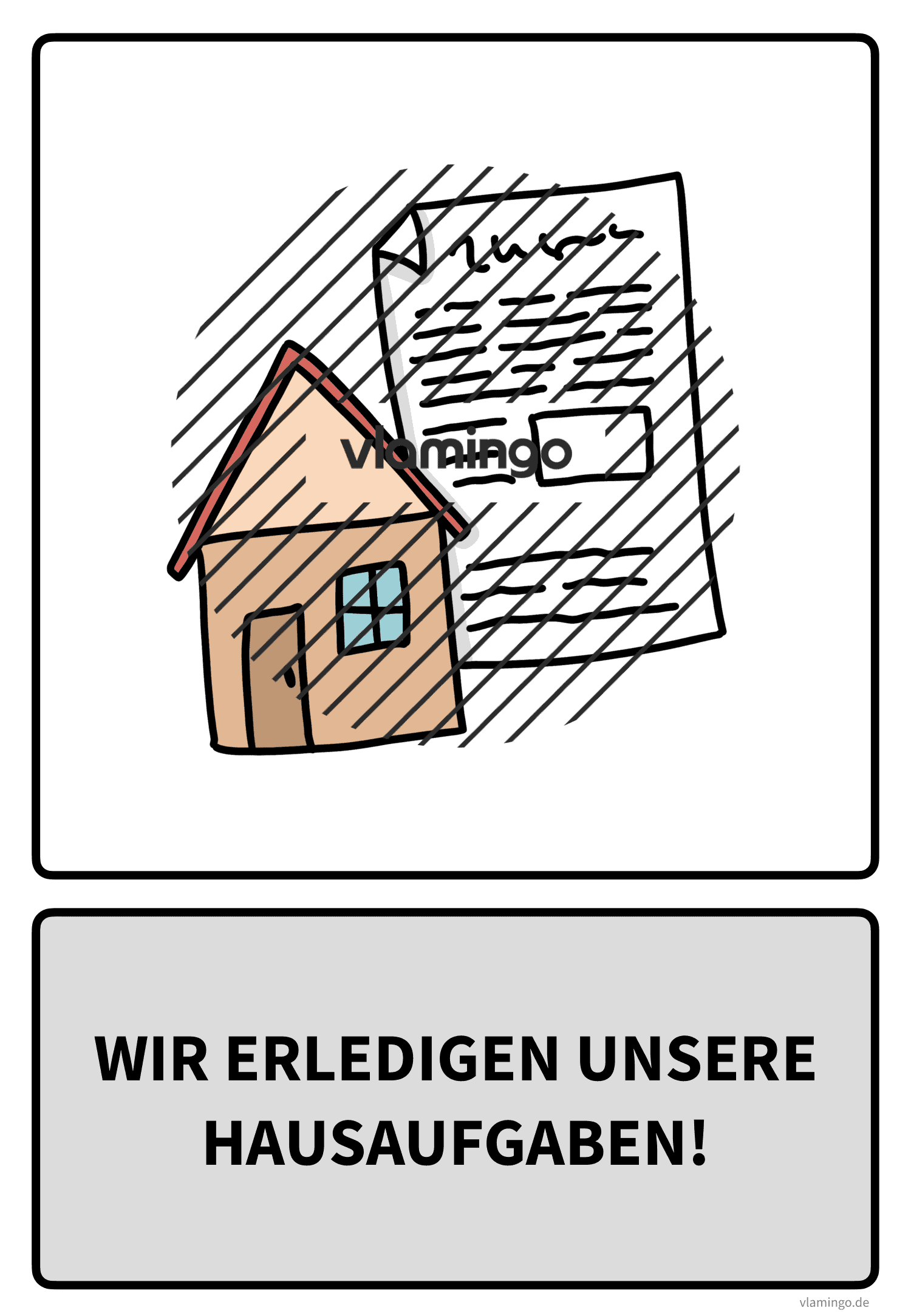 Klassenregel - Wir erledigen unsere Hausaufgaben