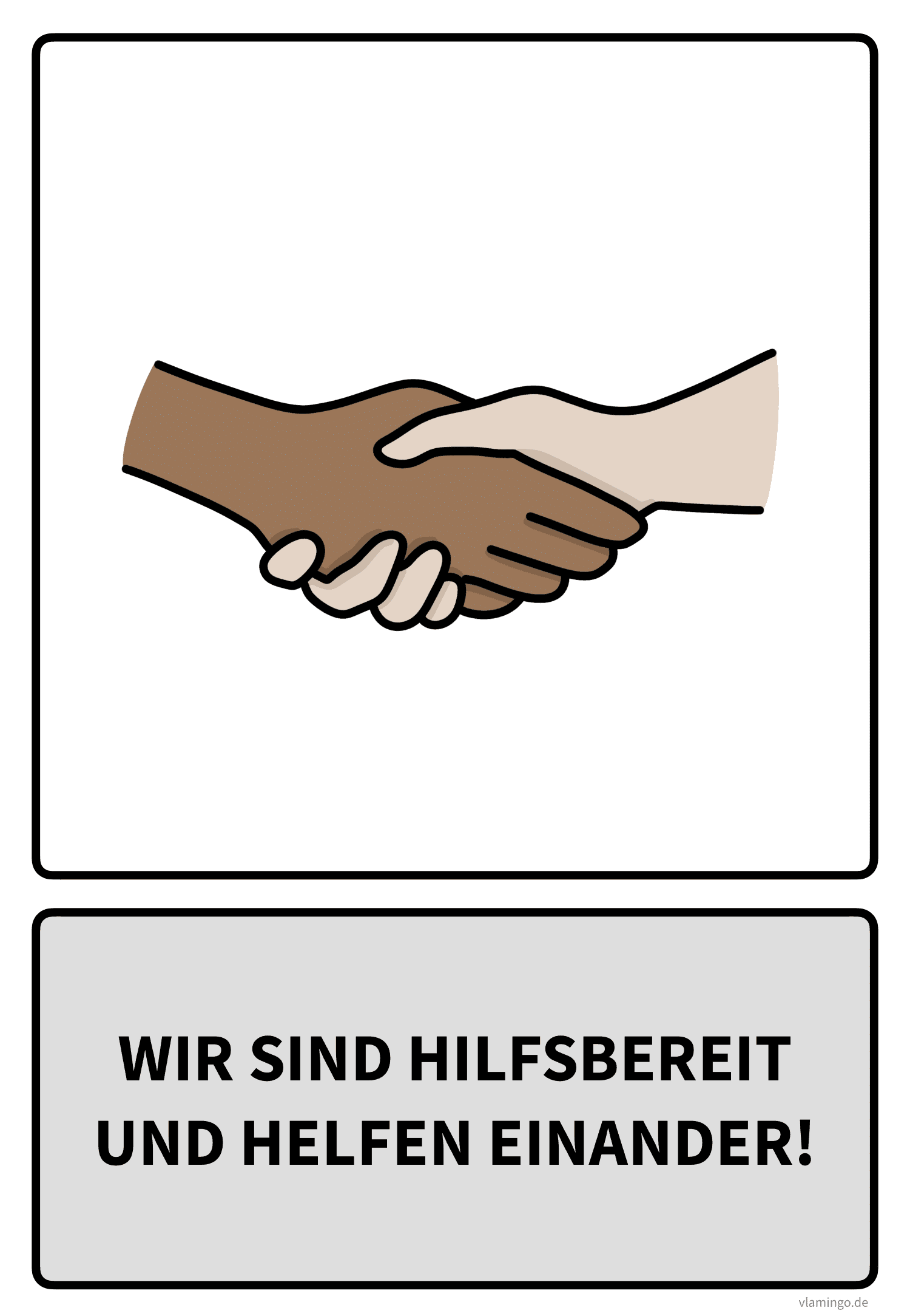 Klassenregel - Wir sind hilfsbereit und helfen einander