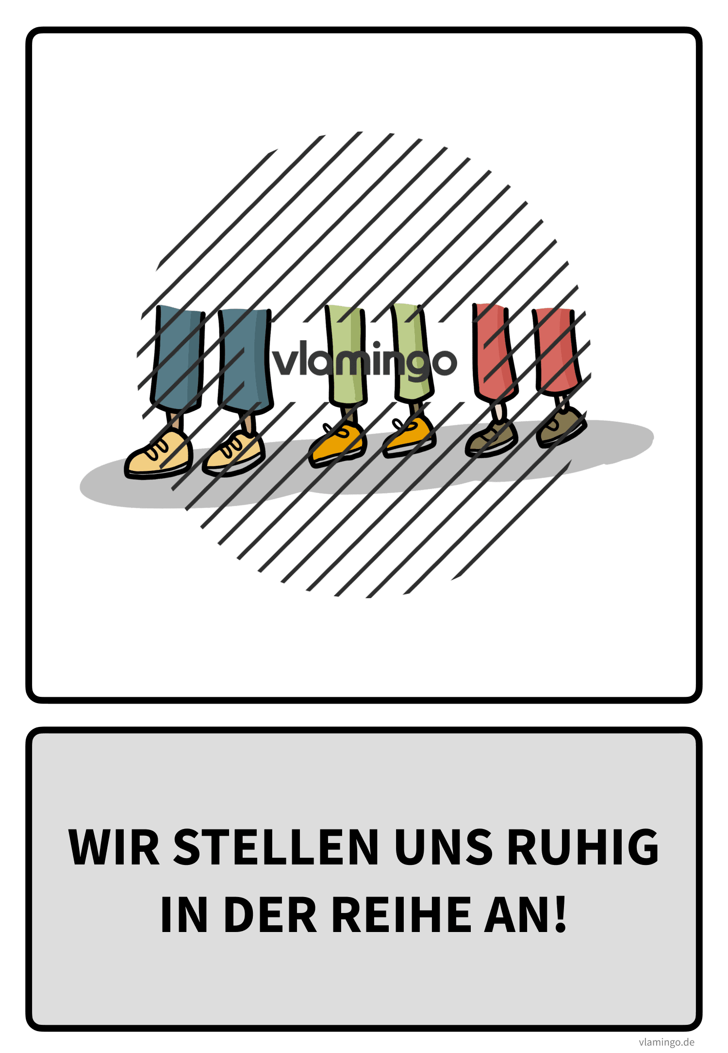 Klassenregel - Wir stellen uns ruhig in der Reihe an Klassenregel - Wir stellen uns ruhig in der Reihe an