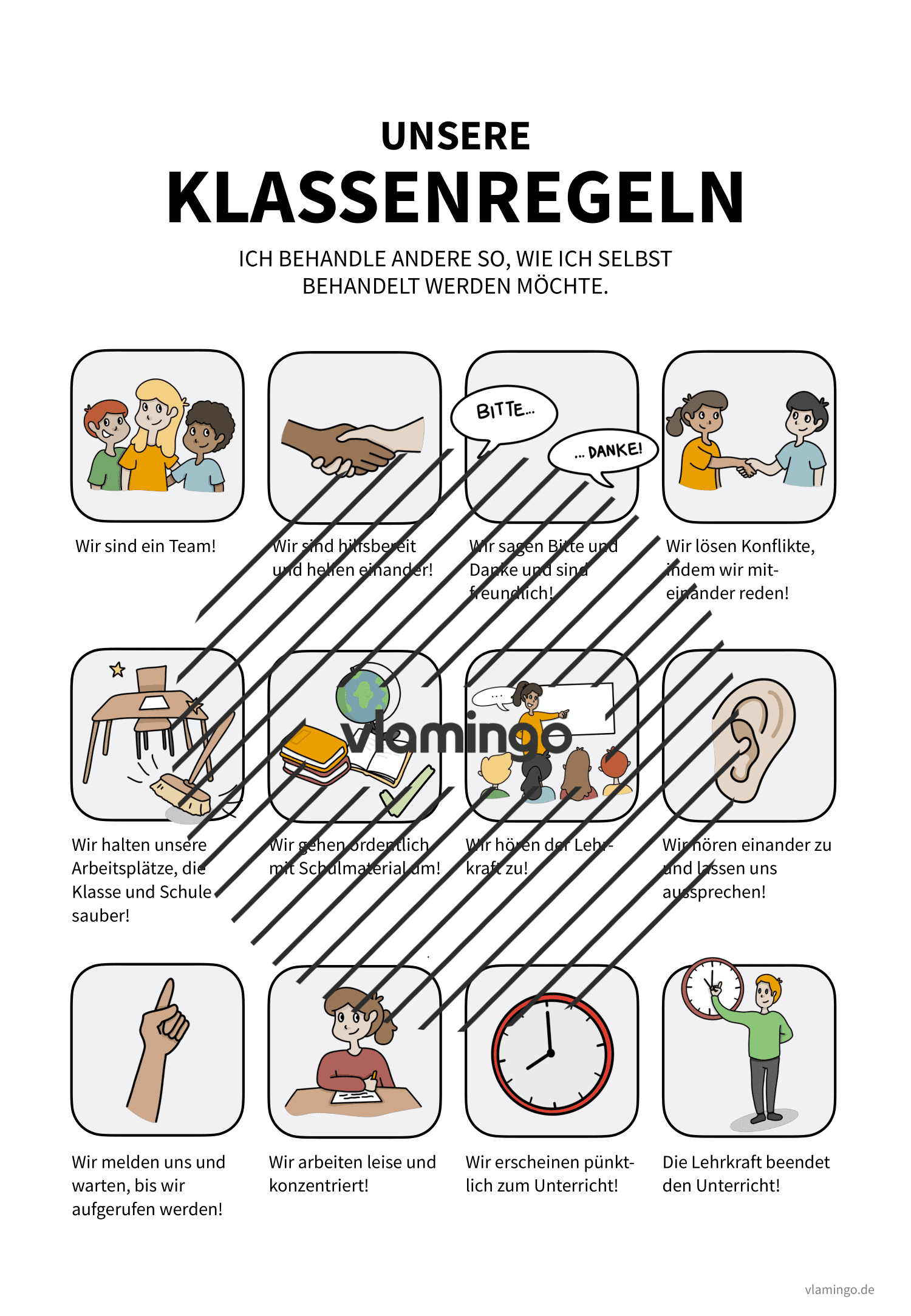 Plakat 1 - Klassenregeln