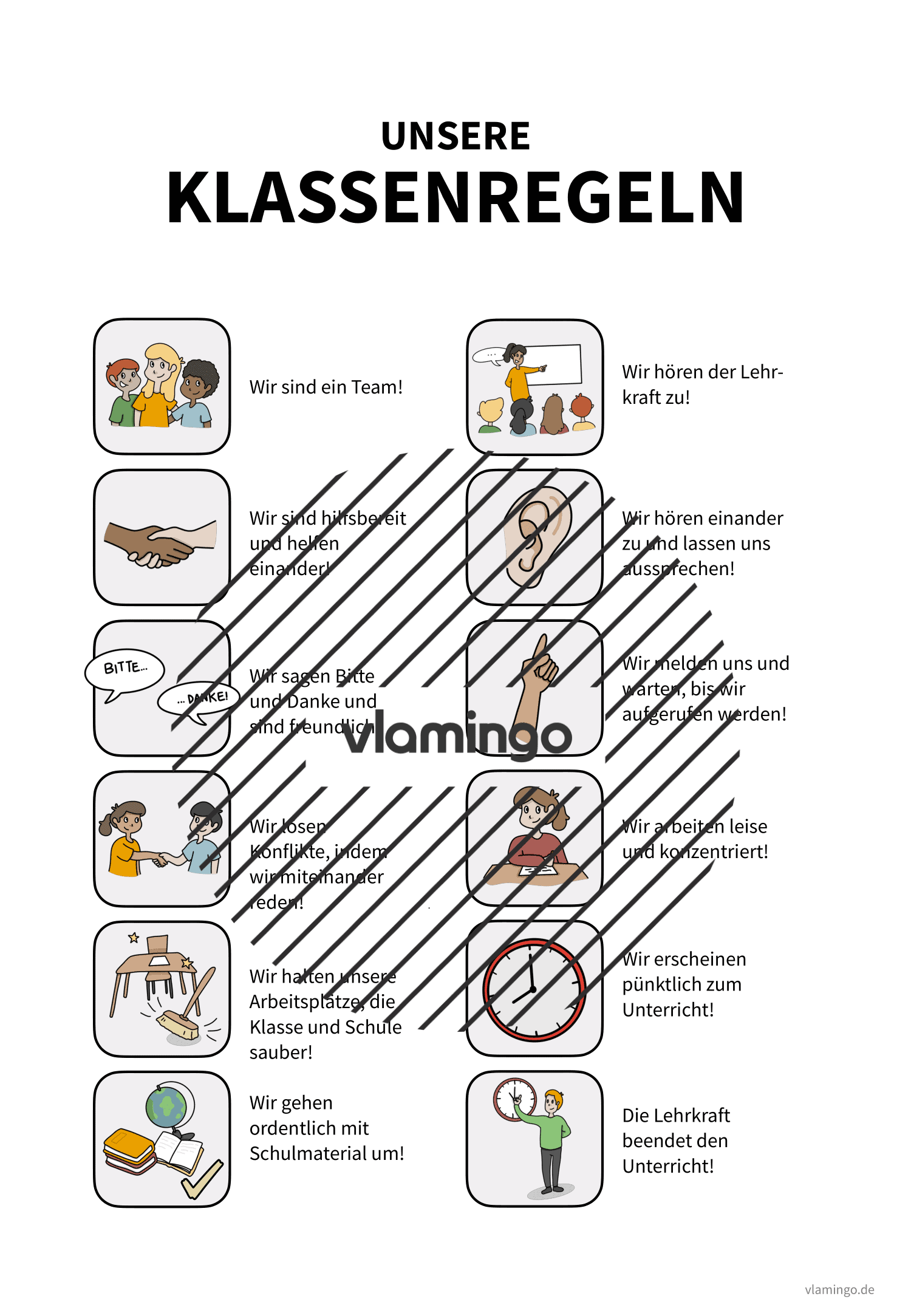 Plakat 2 - Klassenregeln Plakat 2 - Klassenregeln