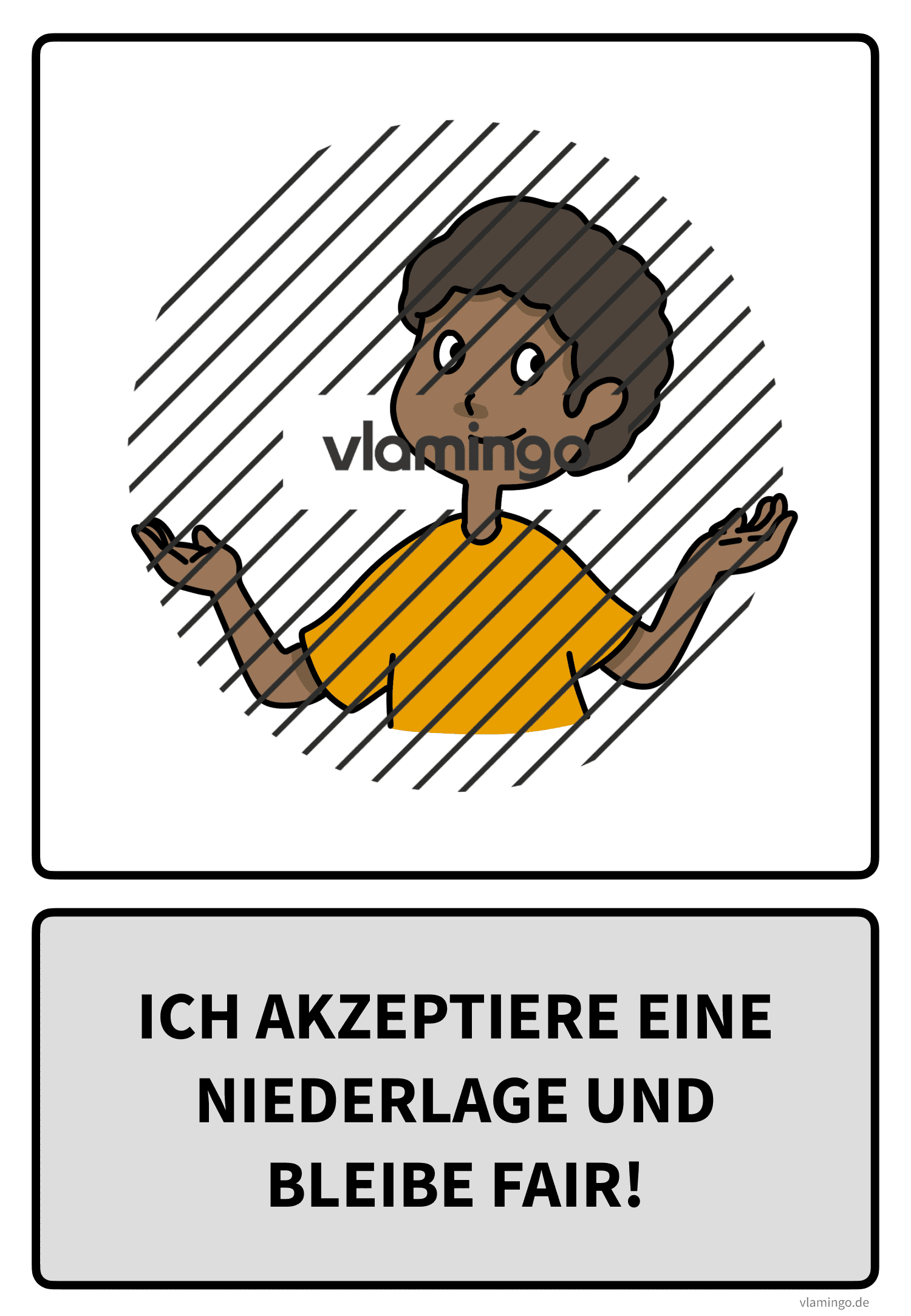 Sportregel - Ich akzeptiere eine Niederlage und bleibe fair Sportregel - Ich akzeptiere eine Niederlage und bleibe fair