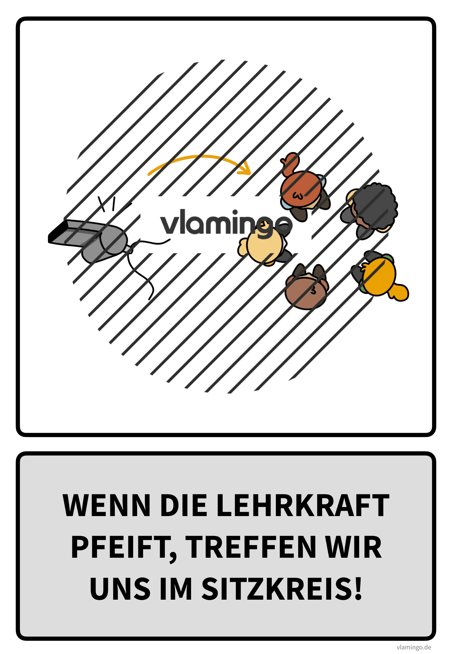 Sportregel - Wenn die Lehrkraft pfeift, treffen wir uns im Sitzkreis Sportregel - Wenn die Lehrkraft pfeift, treffen wir uns im Sitzkreis