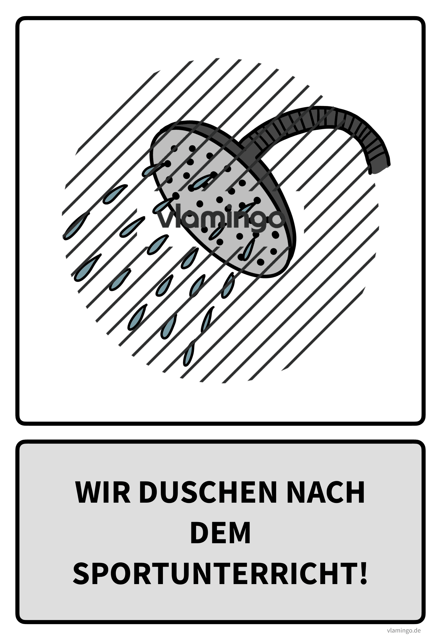 Sportregel - Wir duschen nach dem Sportunterricht Sportregel - Wir duschen nach dem Sportunterricht