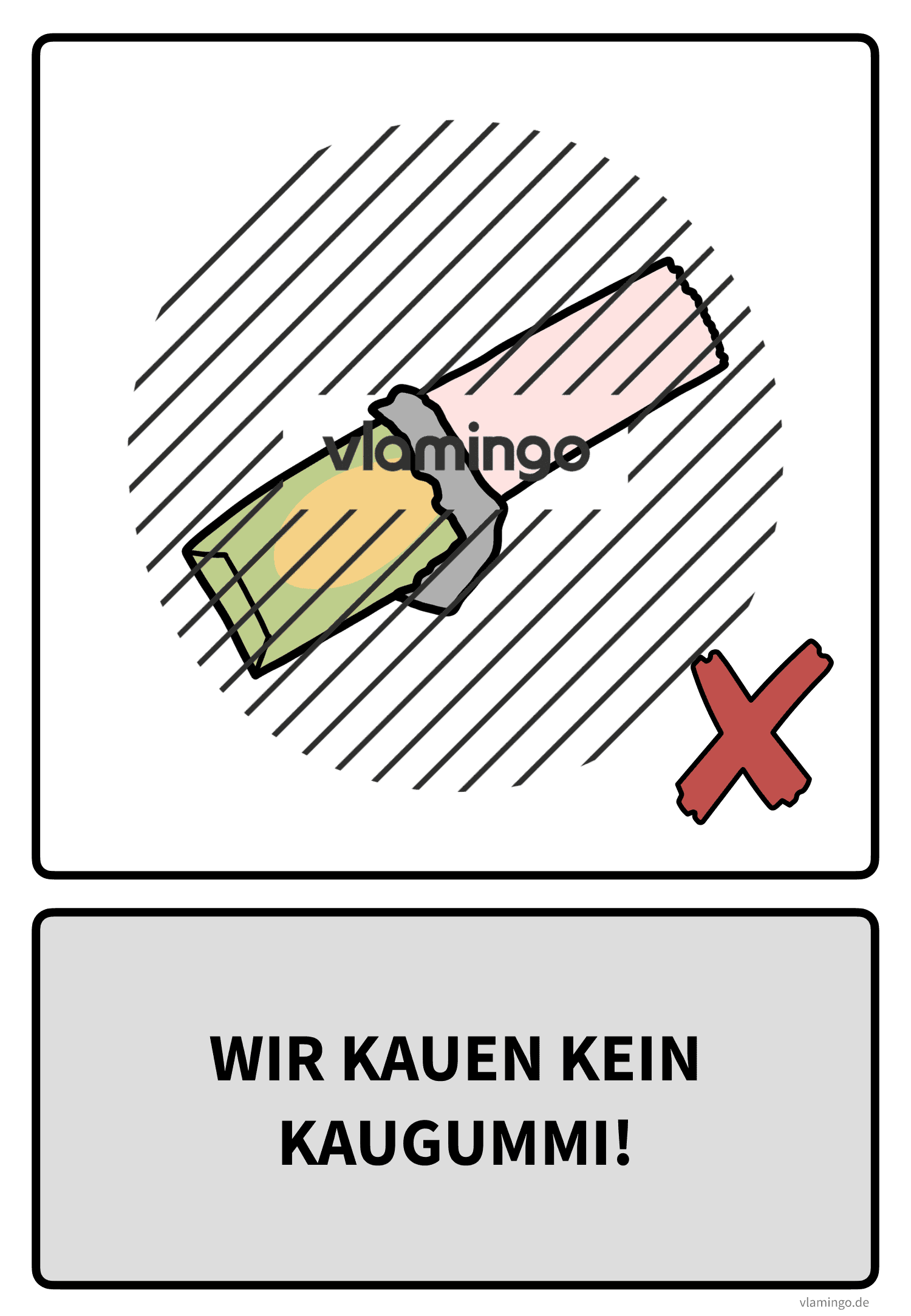 Sportregel - Wir kauen kein Kaugummi Sportregel - Wir kauen kein Kaugummi