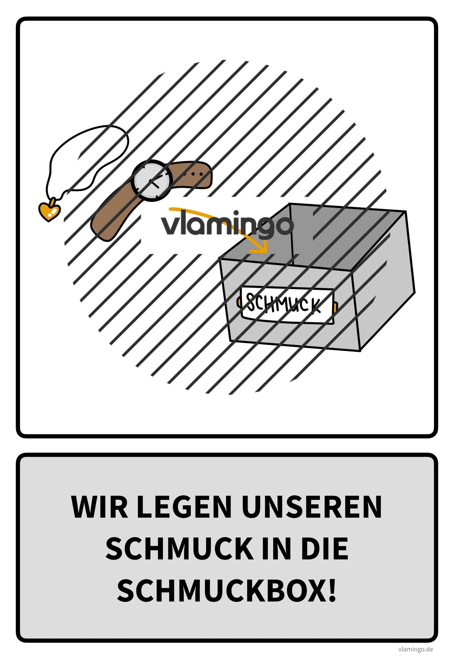 Sportregel - Wir legen unseren Schmuck in die Schmuckbox Sportregel - Wir legen unseren Schmuck in die Schmuckbox
