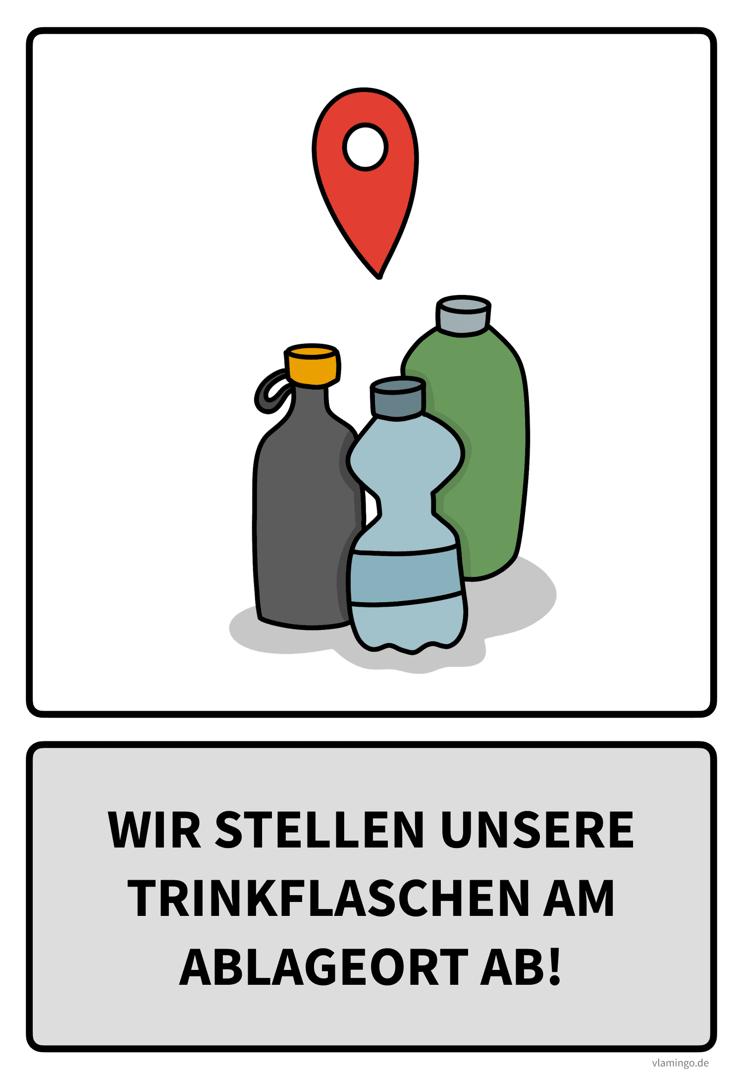 Sportregel - Wir stellen unsere Trinkflaschen am Ablageort ab Sportregel - Wir stellen unsere Trinkflaschen am Ablageort ab