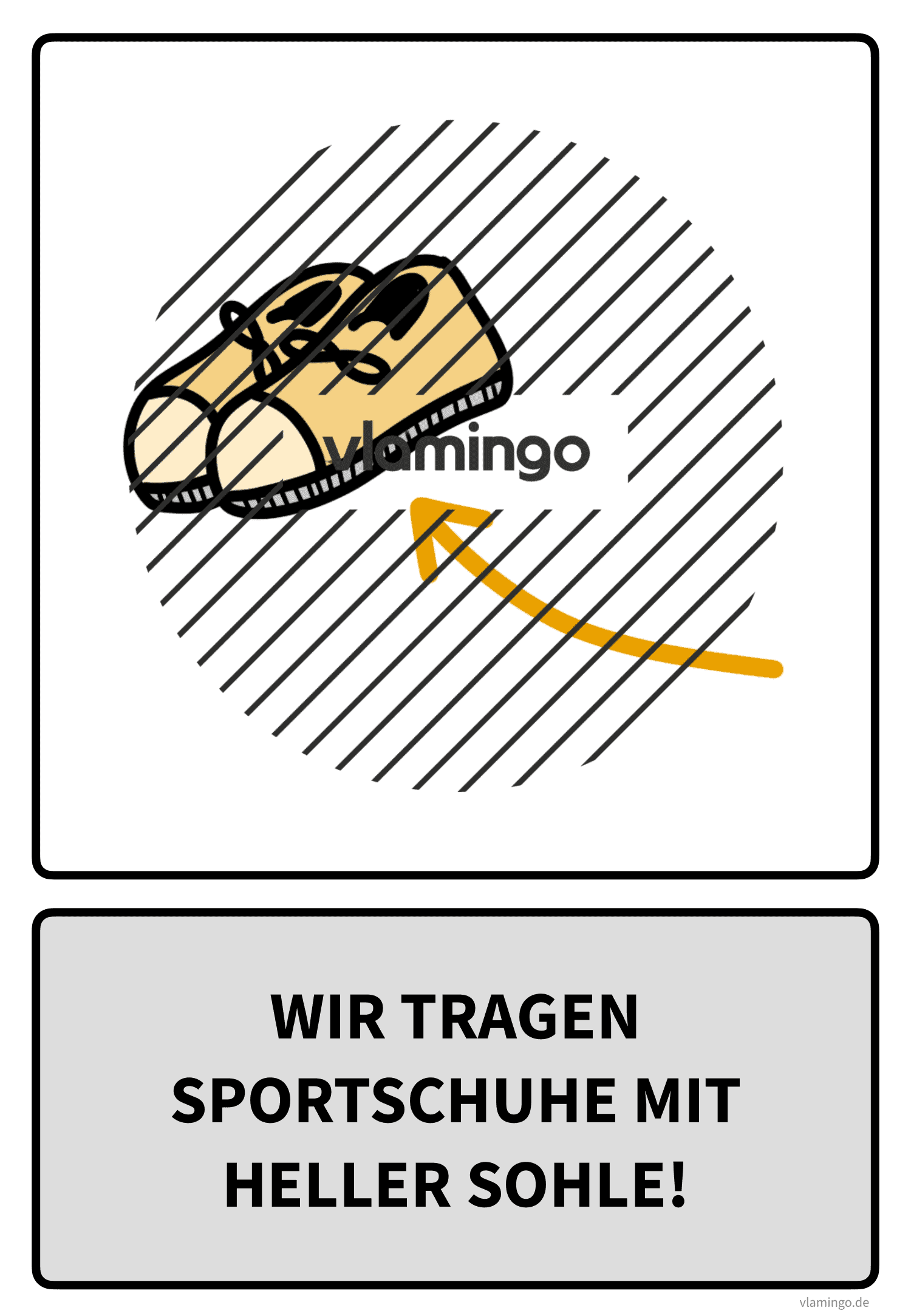 Sportregel - Wir tragen Sportschuhe mit heller Sohle