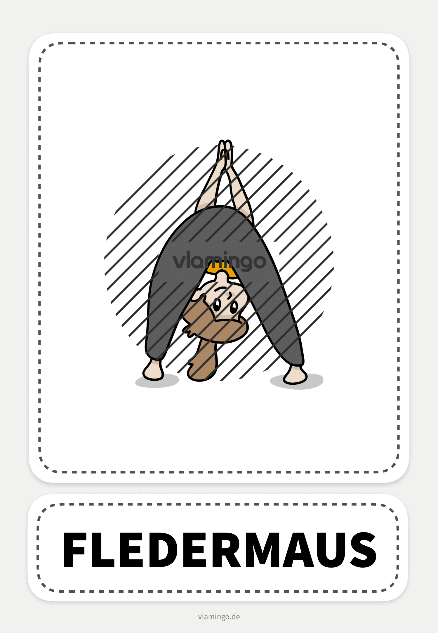 Fledermaus - Yoga-Übung (Kinderyoga)