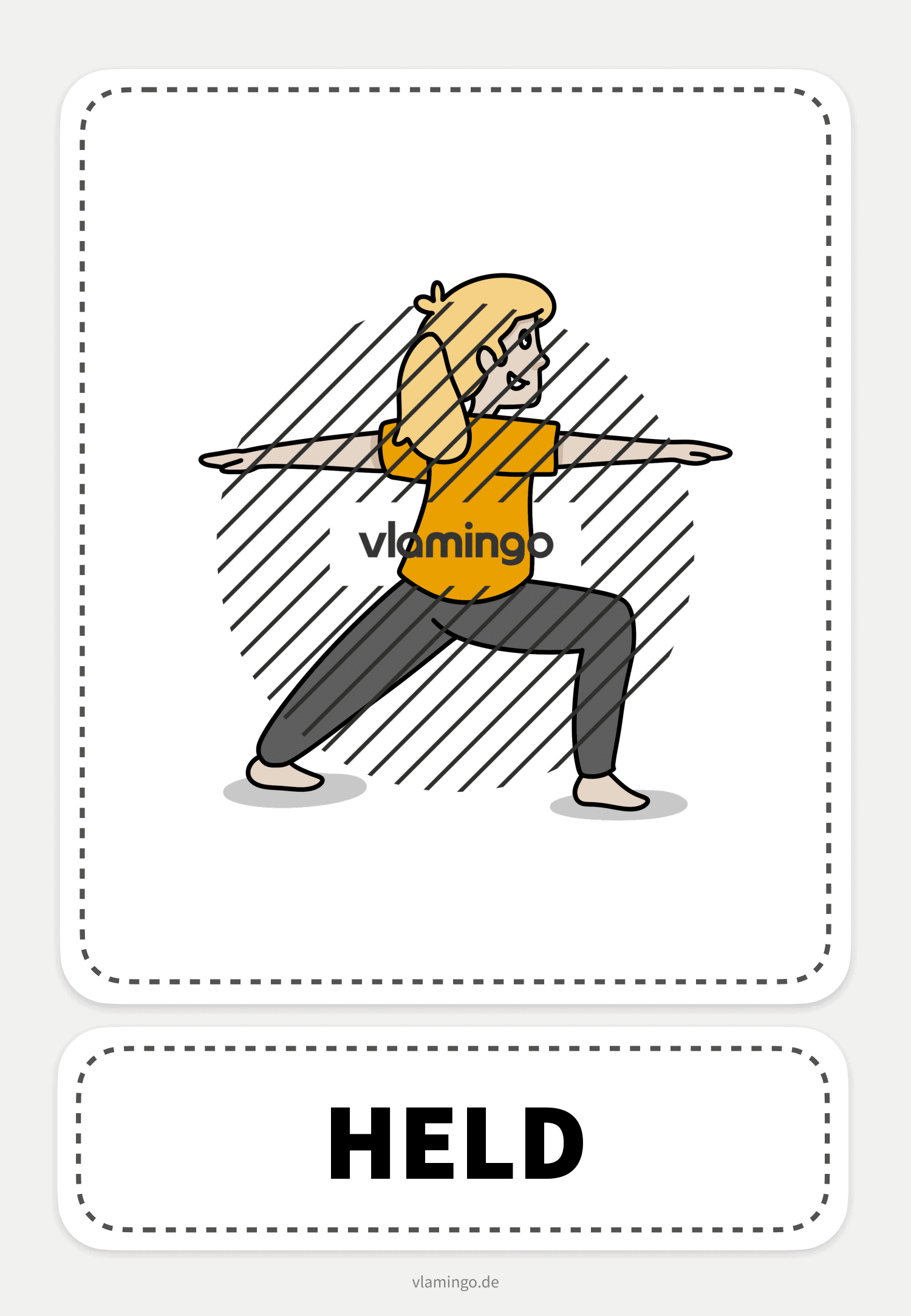 Held - Yoga-Übung (Kinderyoga)