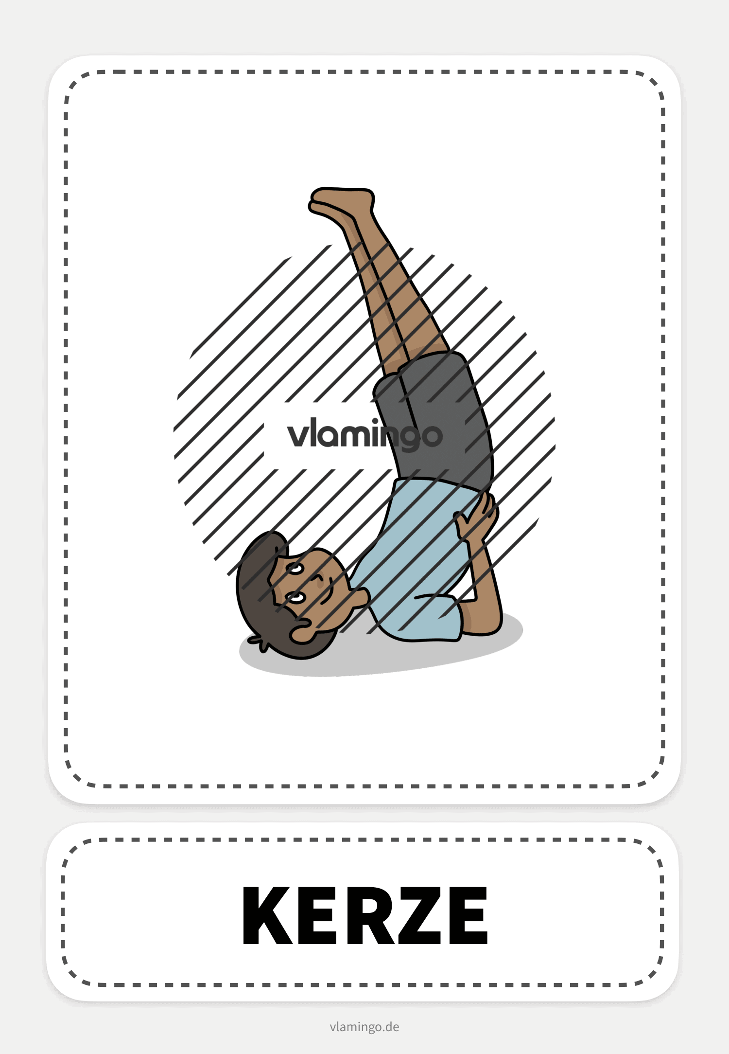 Kerze - Yoga-Übung (Kinderyoga)