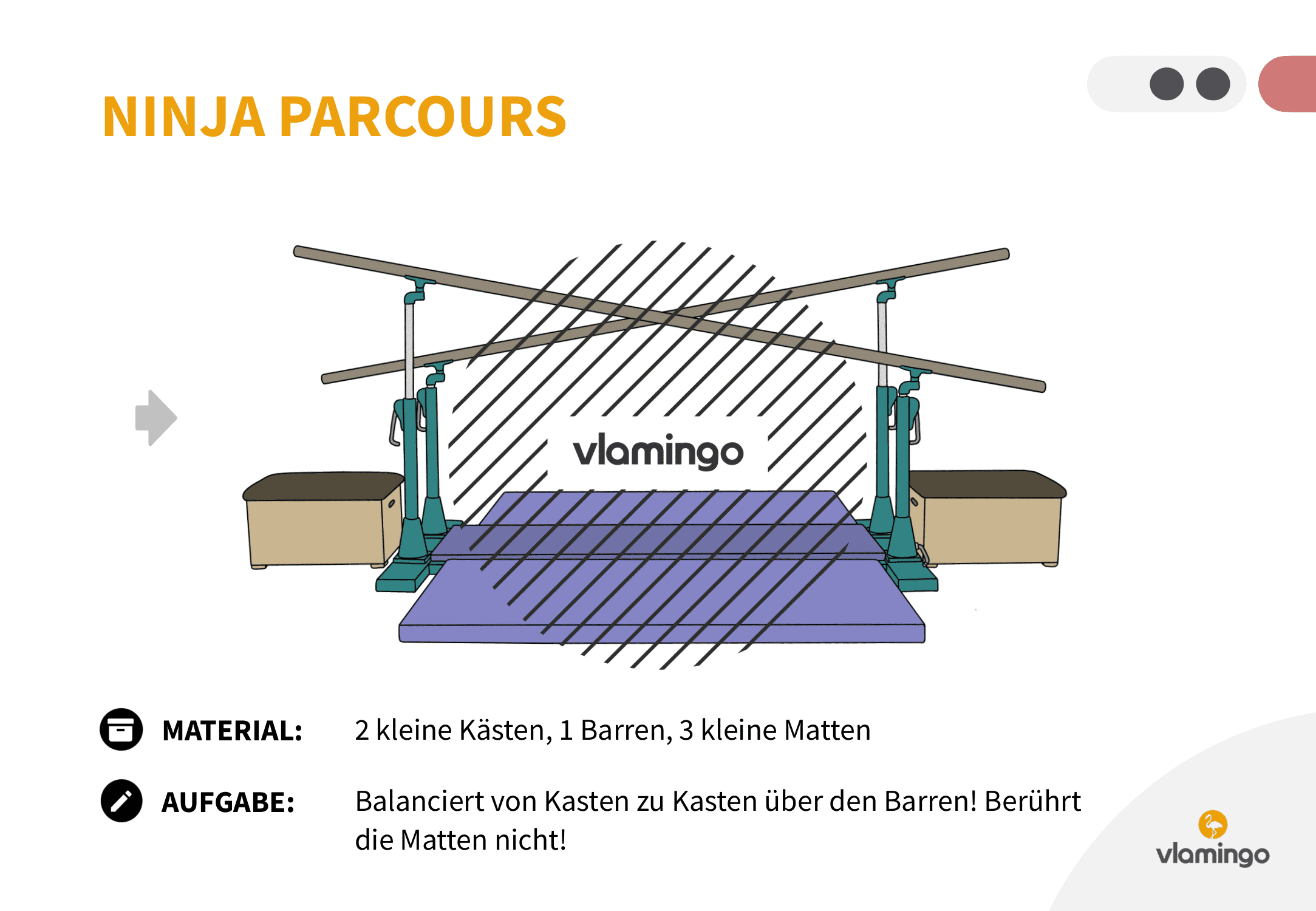 Ninja Parcours - Station 10 - Balancieren Ninja Parcours - Station 10 - Balancieren