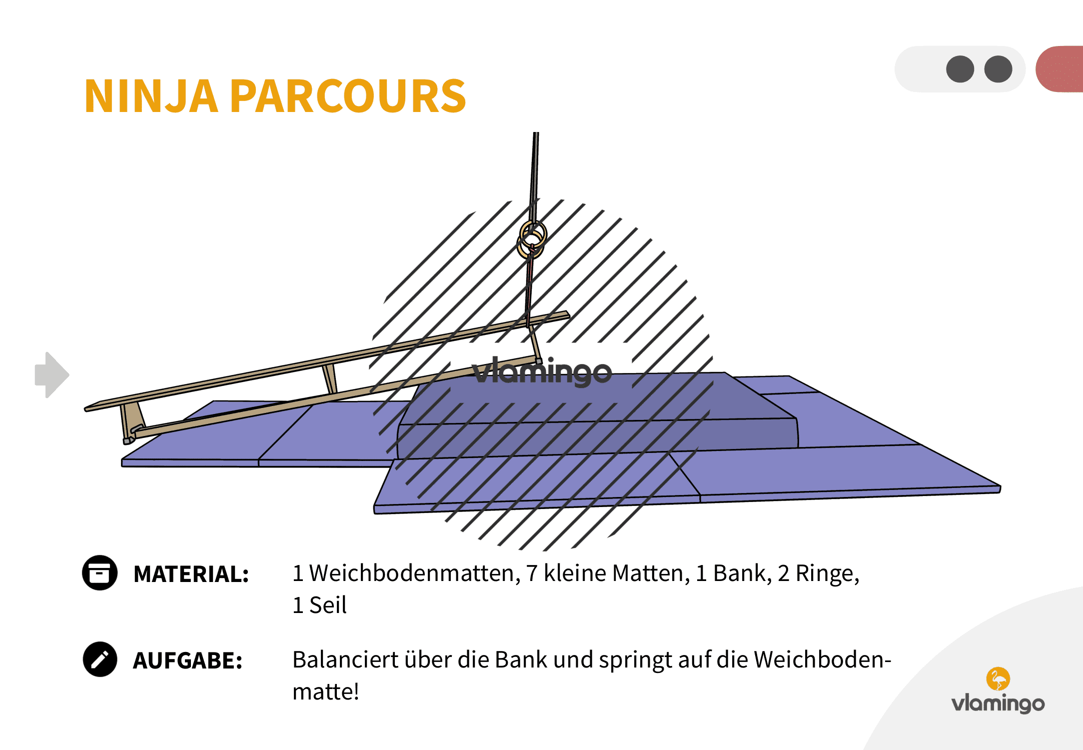 Ninja Parcours - Station 13 - Balancieren