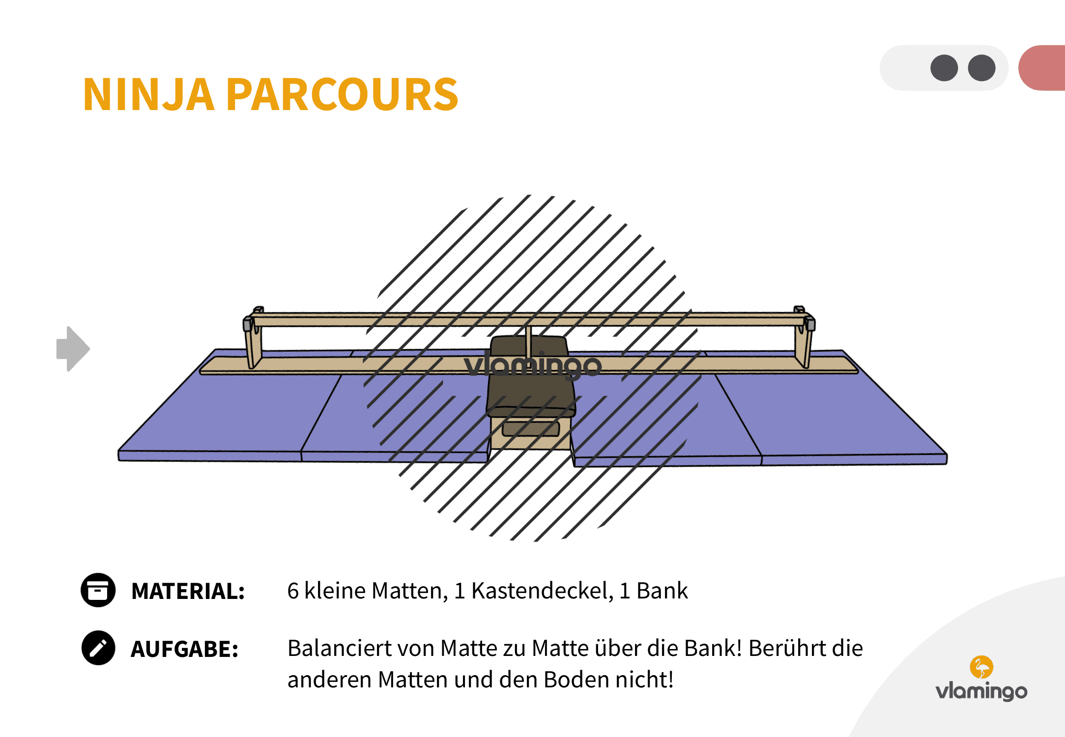 Ninja Parcours - Station 14 - Balancieren Ninja Parcours - Station 14 - Balancieren