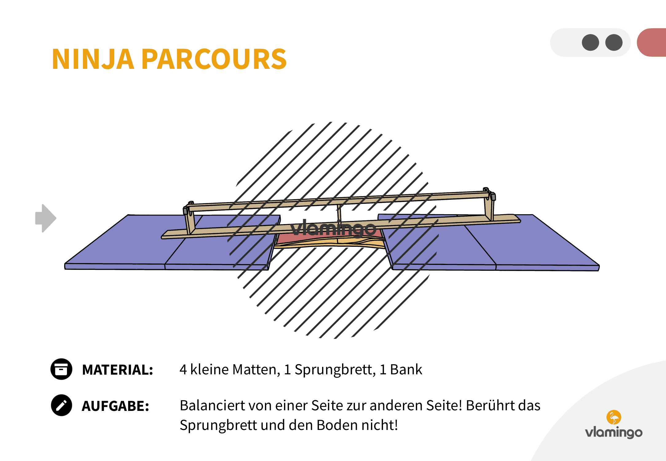 Ninja Parcours - Station 15 - Balancieren