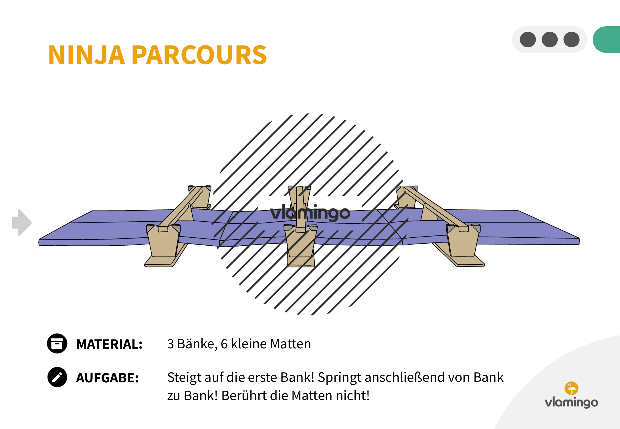 Ninja Parcours - Station 19 - Springen Ninja Parcours - Station 19 - Springen