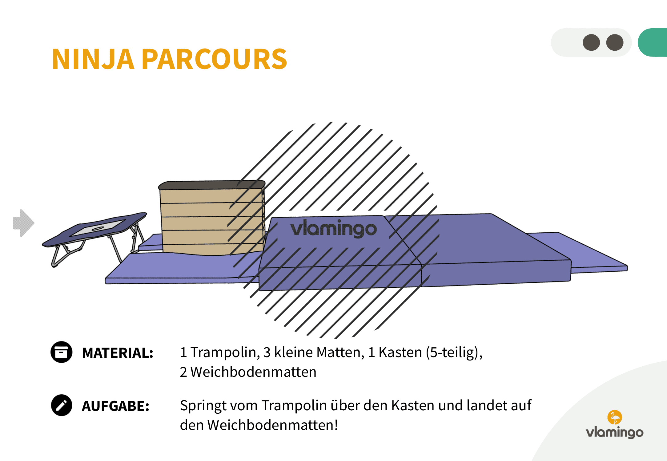 Ninja Parcours - Station 31 - Springen Ninja Parcours - Station 31 - Springen