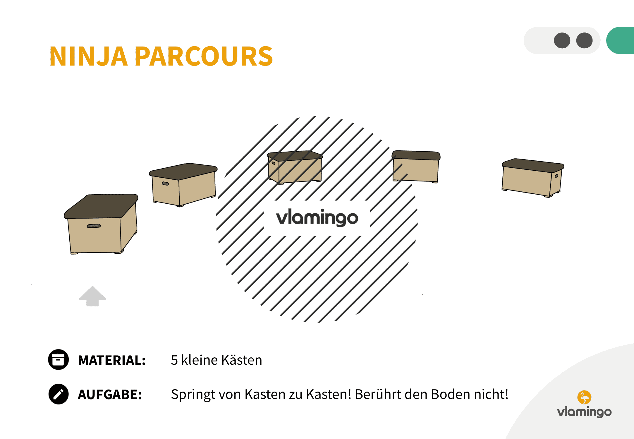 Ninja Parcours - Station 40 - Springen Ninja Parcours - Station 40 - Springen