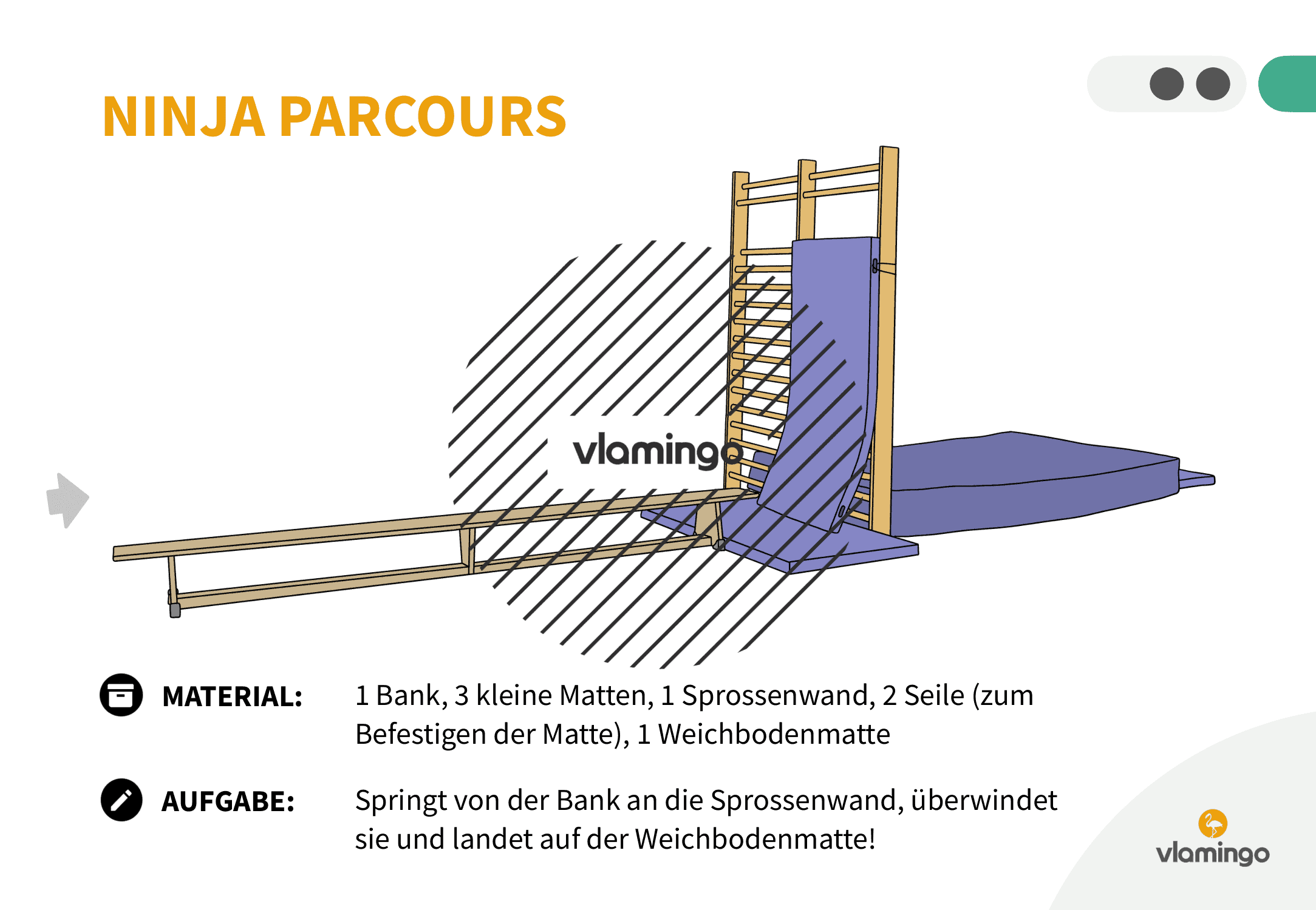 Ninja Parcours - Station 41 - Springen Ninja Parcours - Station 41 - Springen