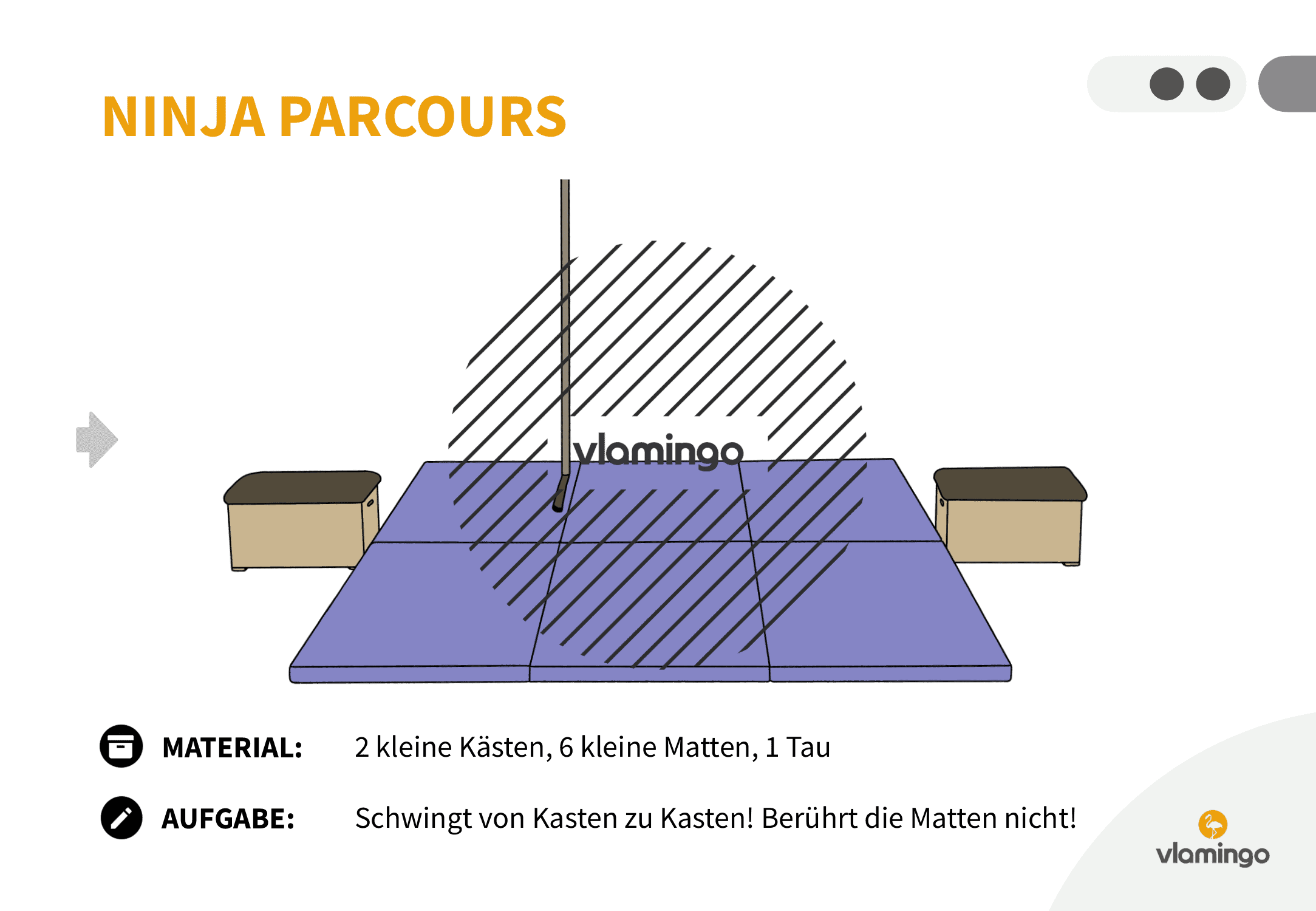 Ninja Parcours - Station 45 - Schwingen