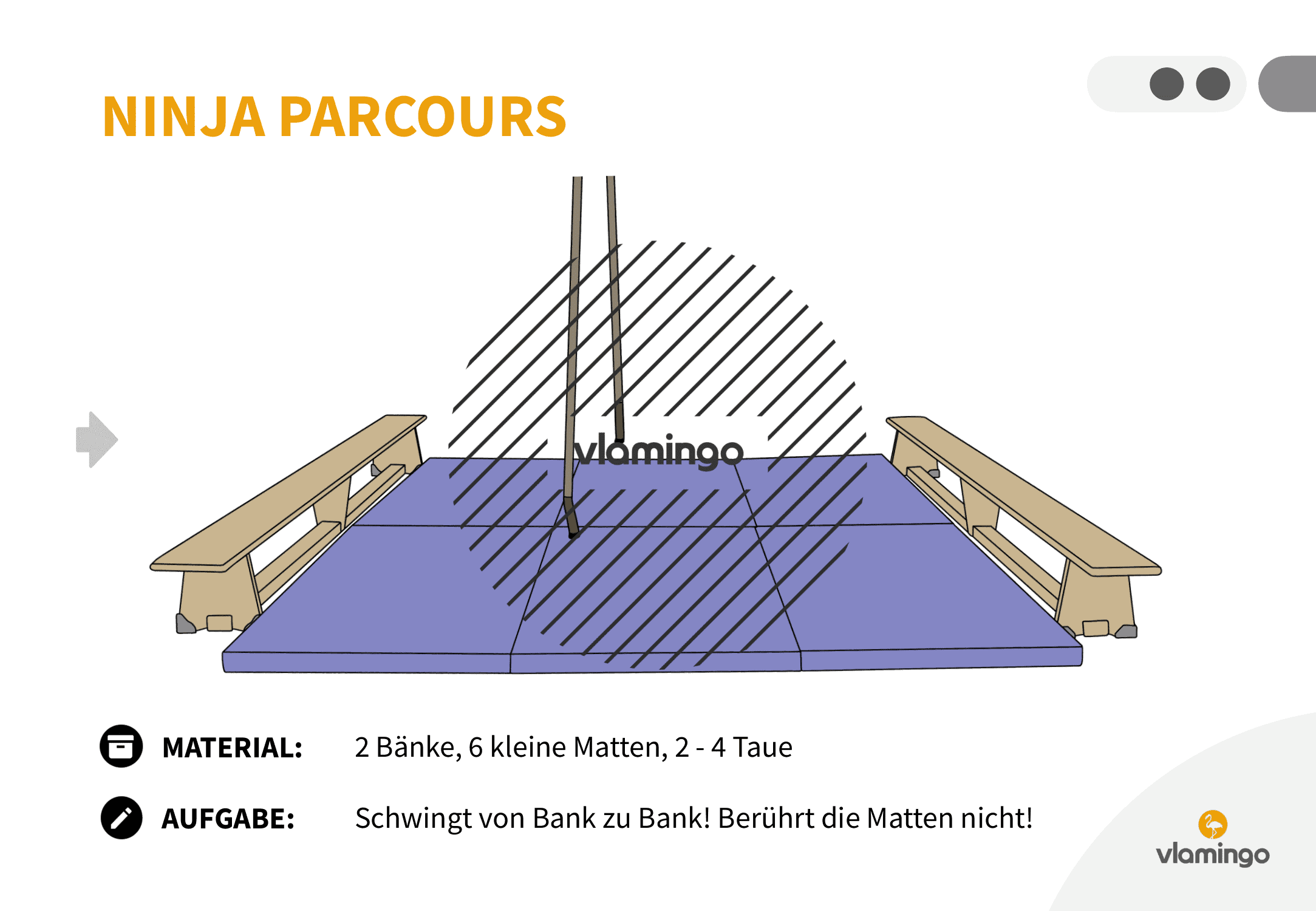 Ninja Parcours - Station 46 - Schwingen