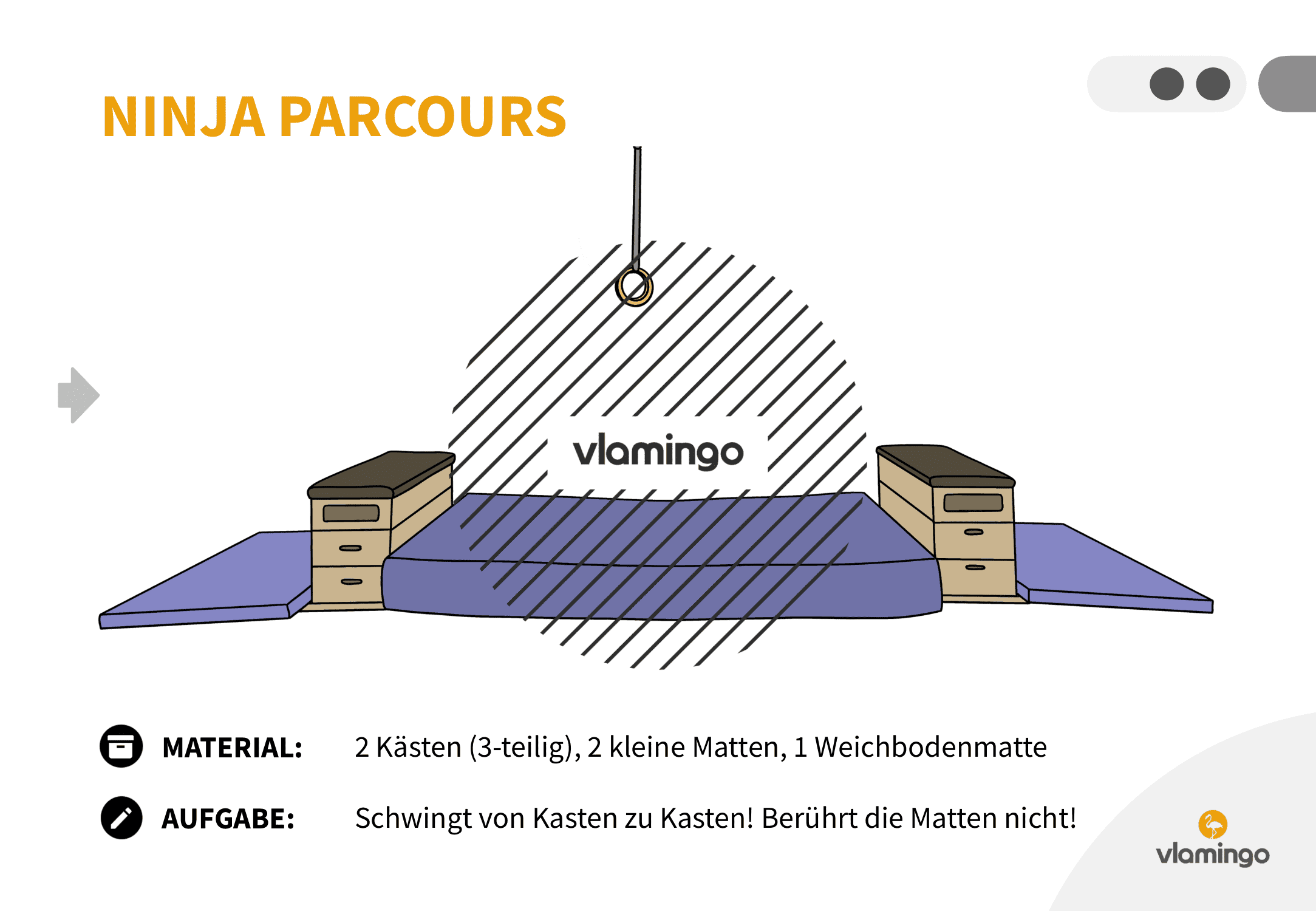 Ninja Parcours - Station 49 - Schwingen