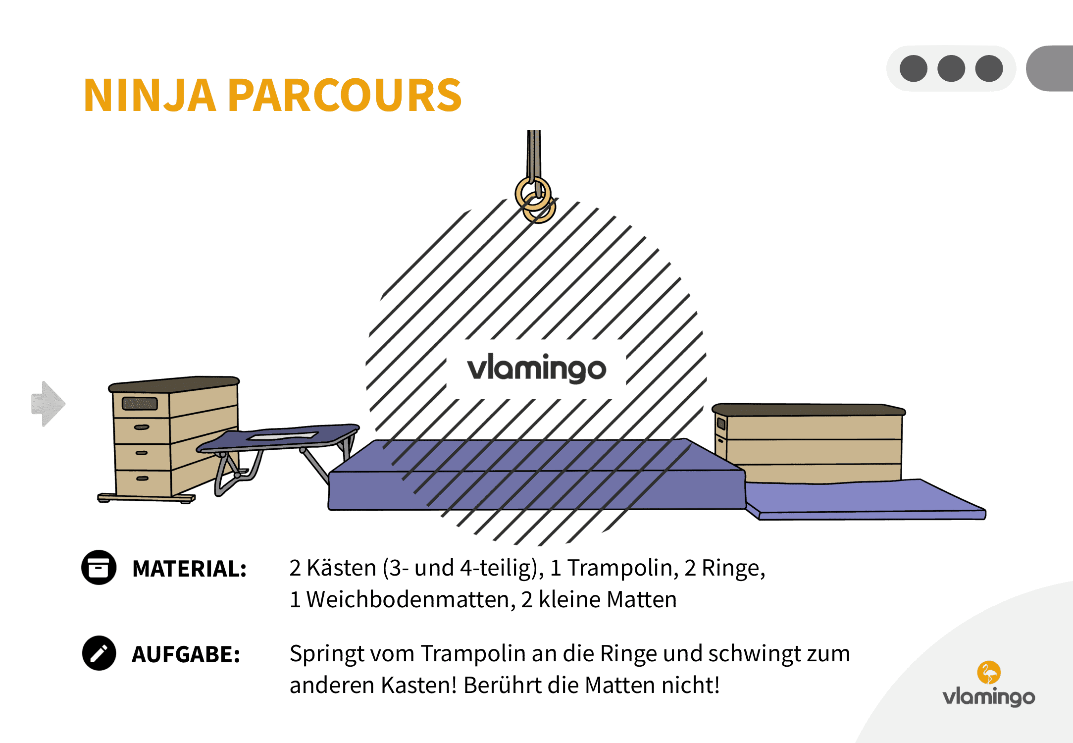 Ninja Parcours - Station 50 - Schwingen