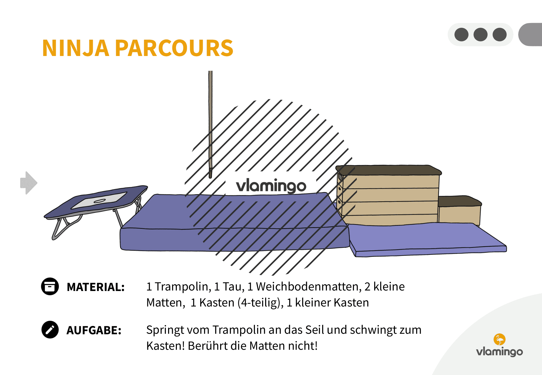 Ninja Parcours - Station 53 - Schwingen