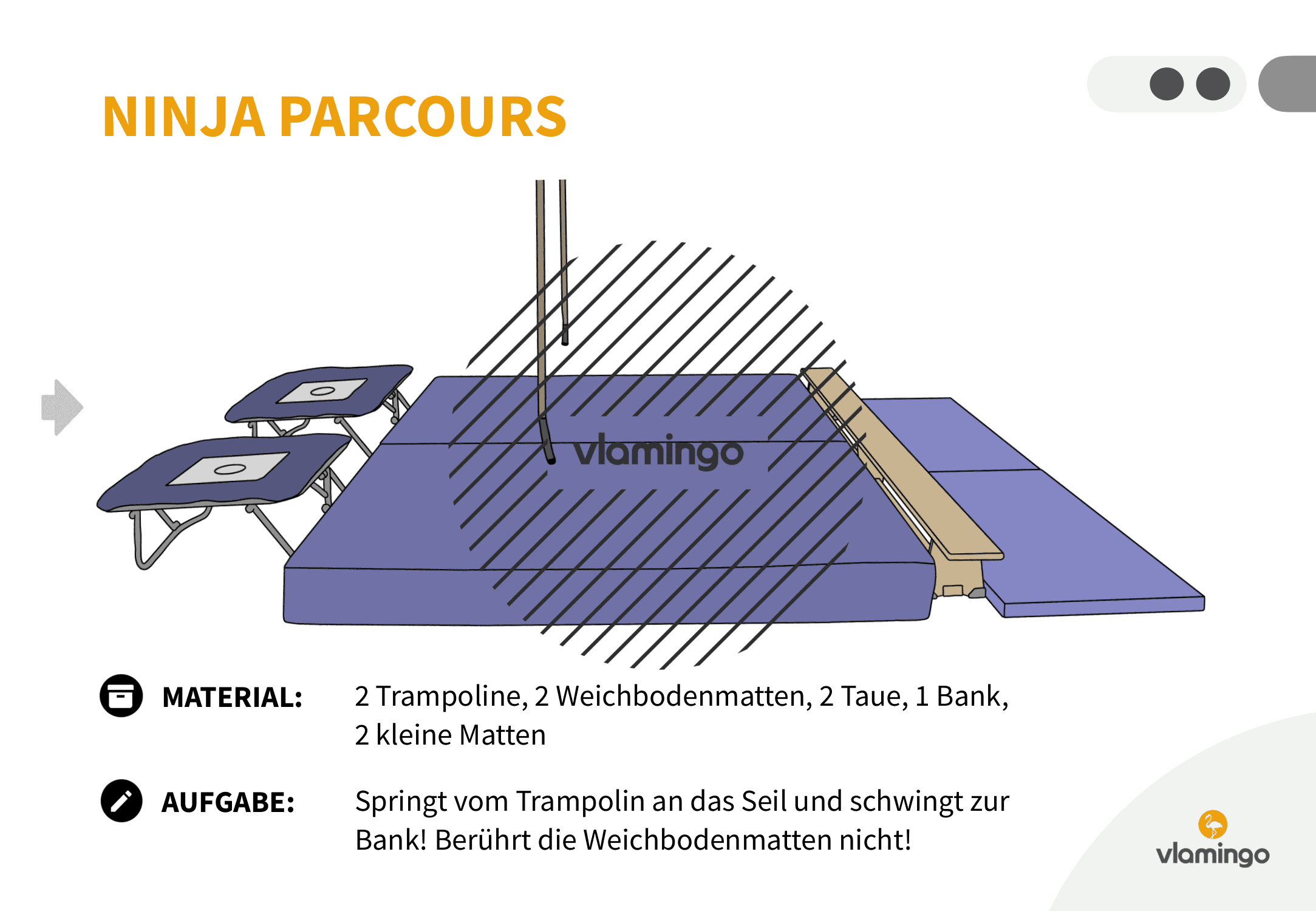 Ninja Parcours - Station 54 - Schwingen