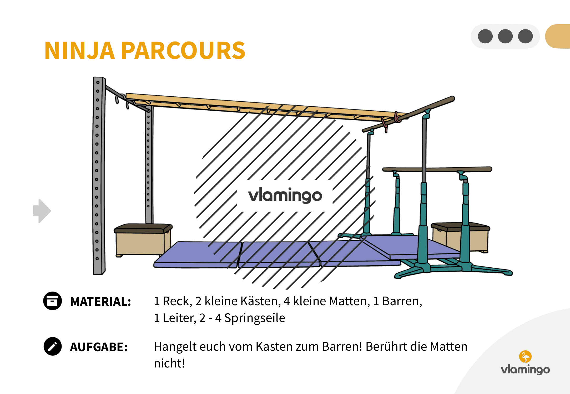 Ninja Parcours - Station 61 - Klettern & Hangeln Ninja Parcours - Station 61 - Klettern & Hangeln