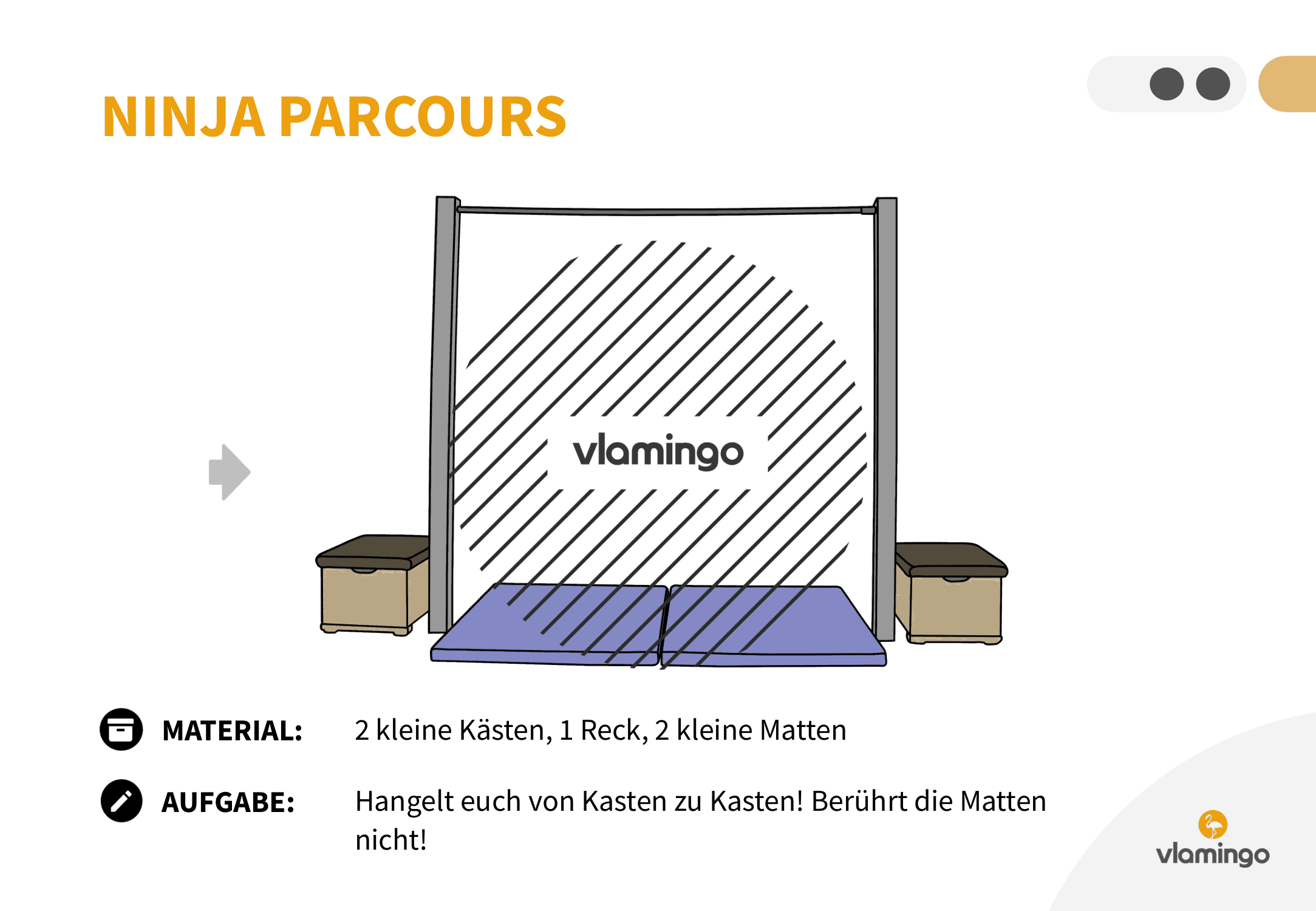 Ninja Parcours - Station 64 - Klettern & Hangeln Ninja Parcours - Station 64 - Klettern & Hangeln