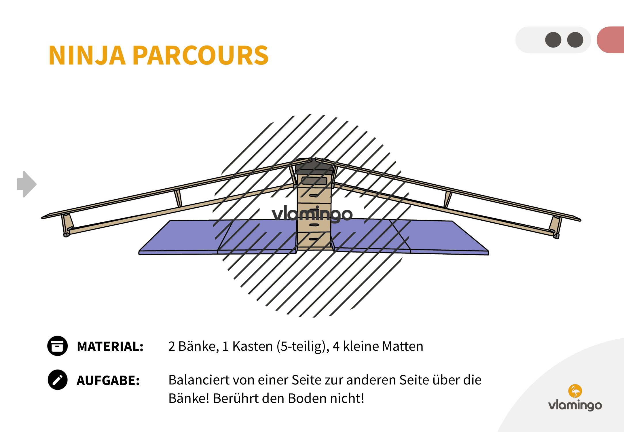 Ninja Parcours - Station 9 - Balancieren