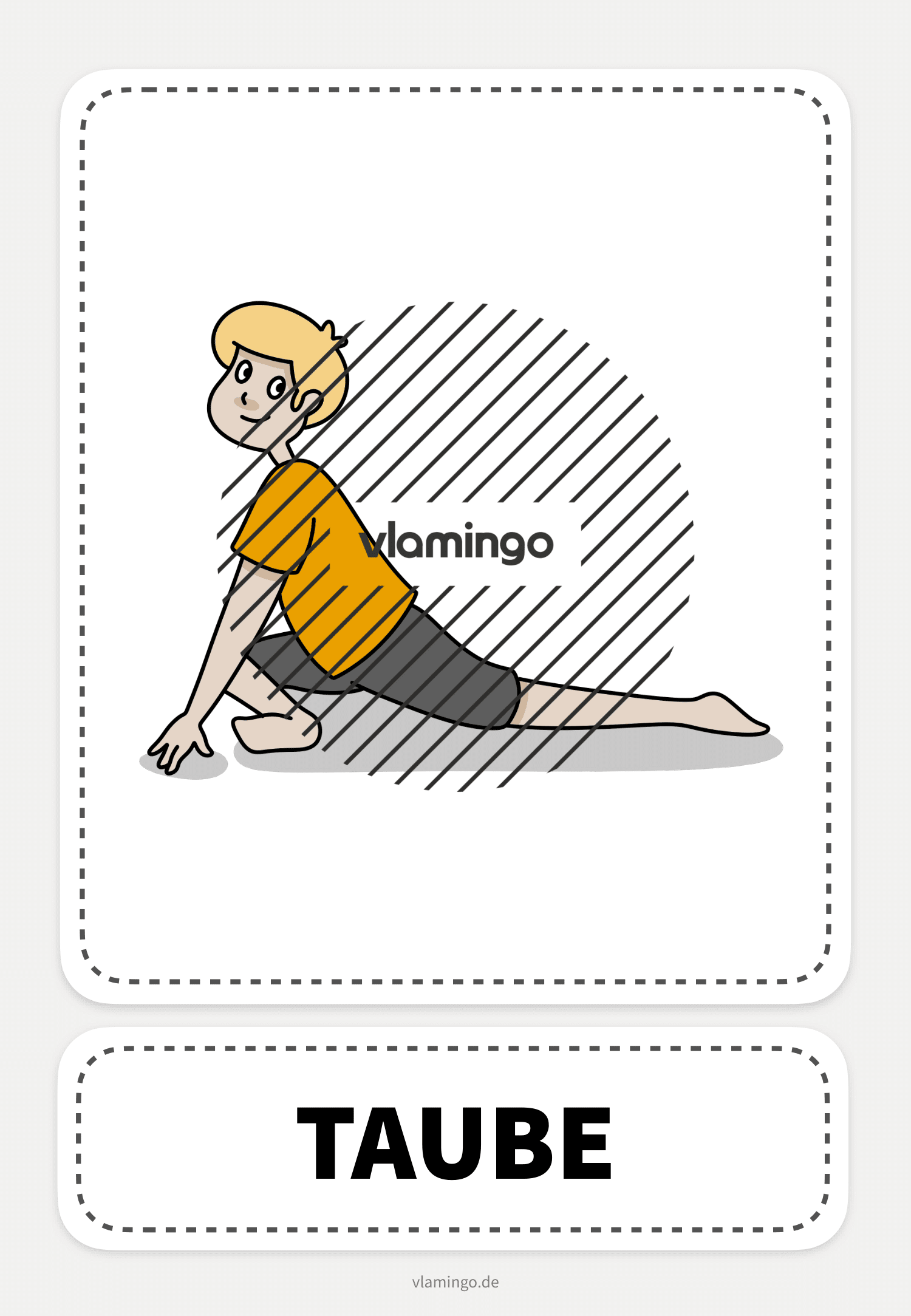 Taube - Yoga-Übung (Kinderyoga)