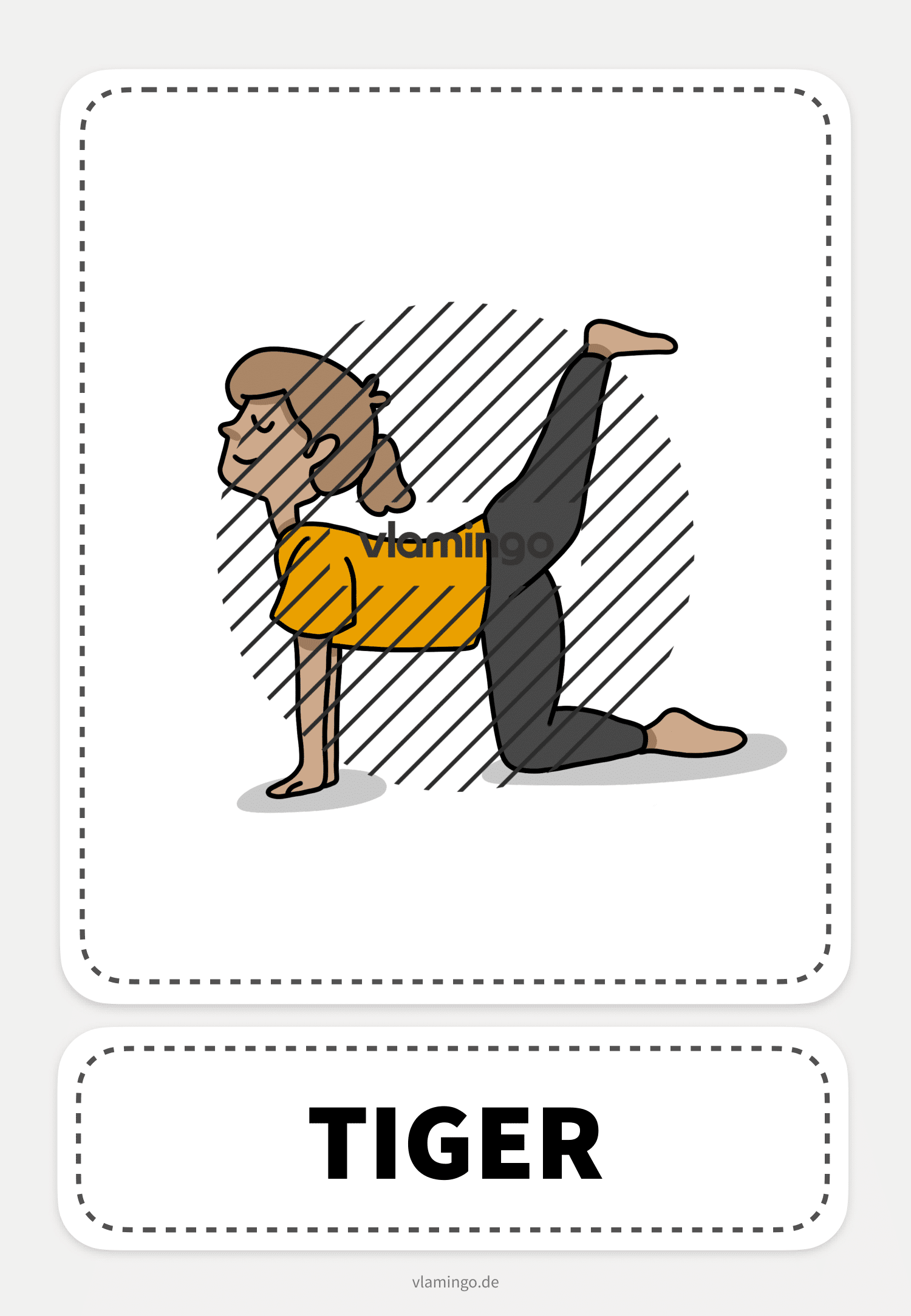 Tiger - Yoga-Übung (Kinderyoga)