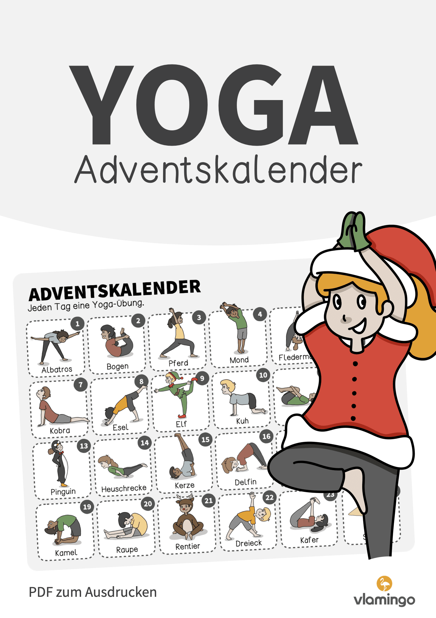 Kinderyoga-Adventskalender für die Schule & zuhause