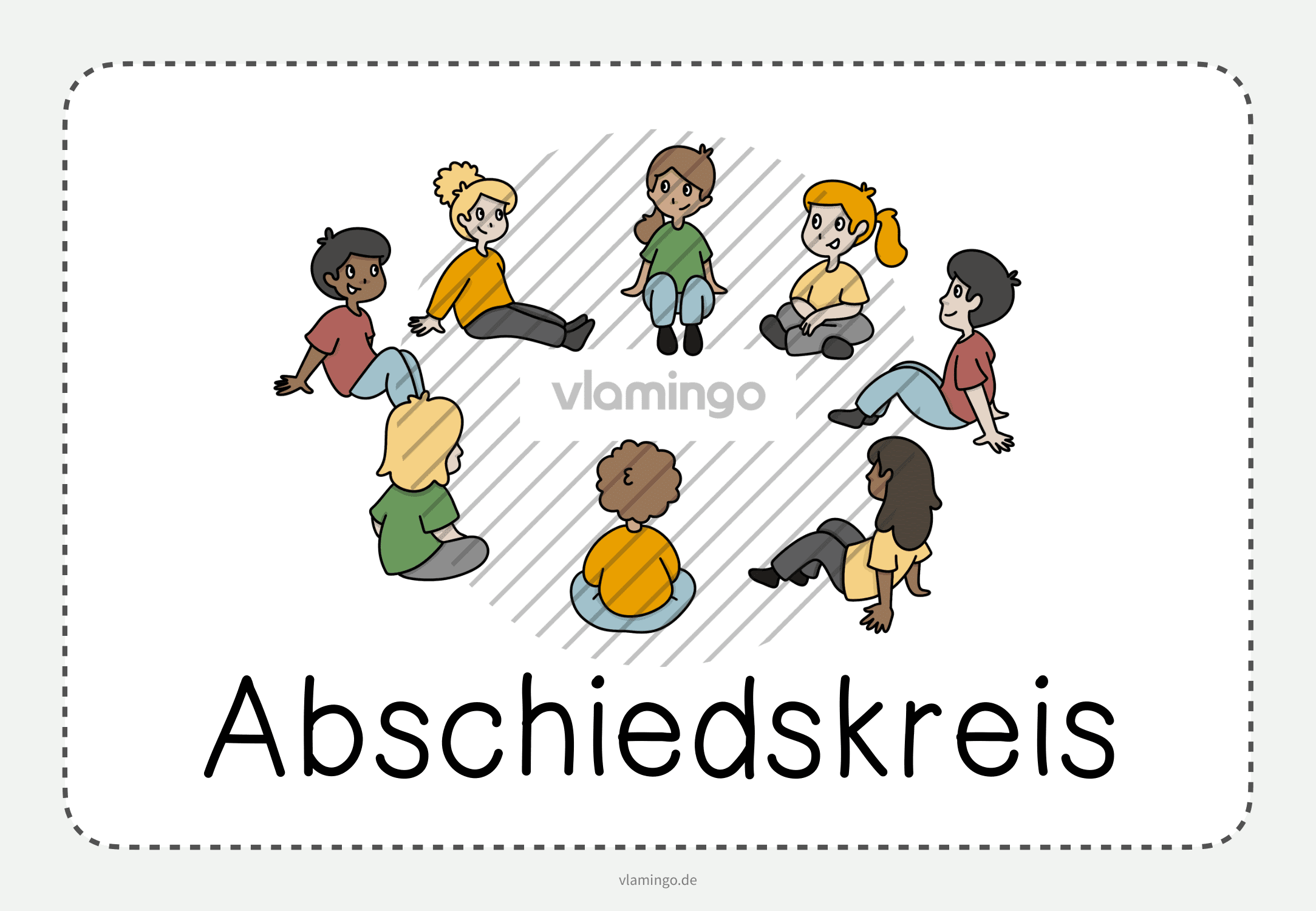 Abschiedskreis - Bildkarte Abschiedskreis - Bildkarte