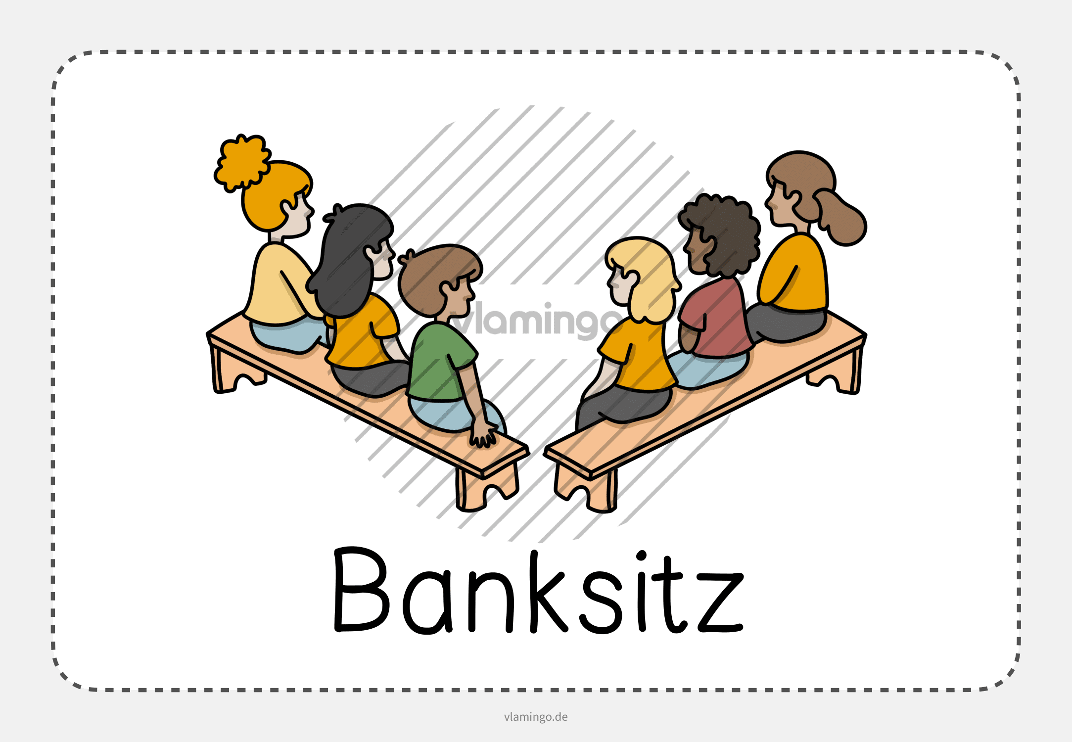 Banksitz - Bildkarte Einzelarbeit - Bildkarte