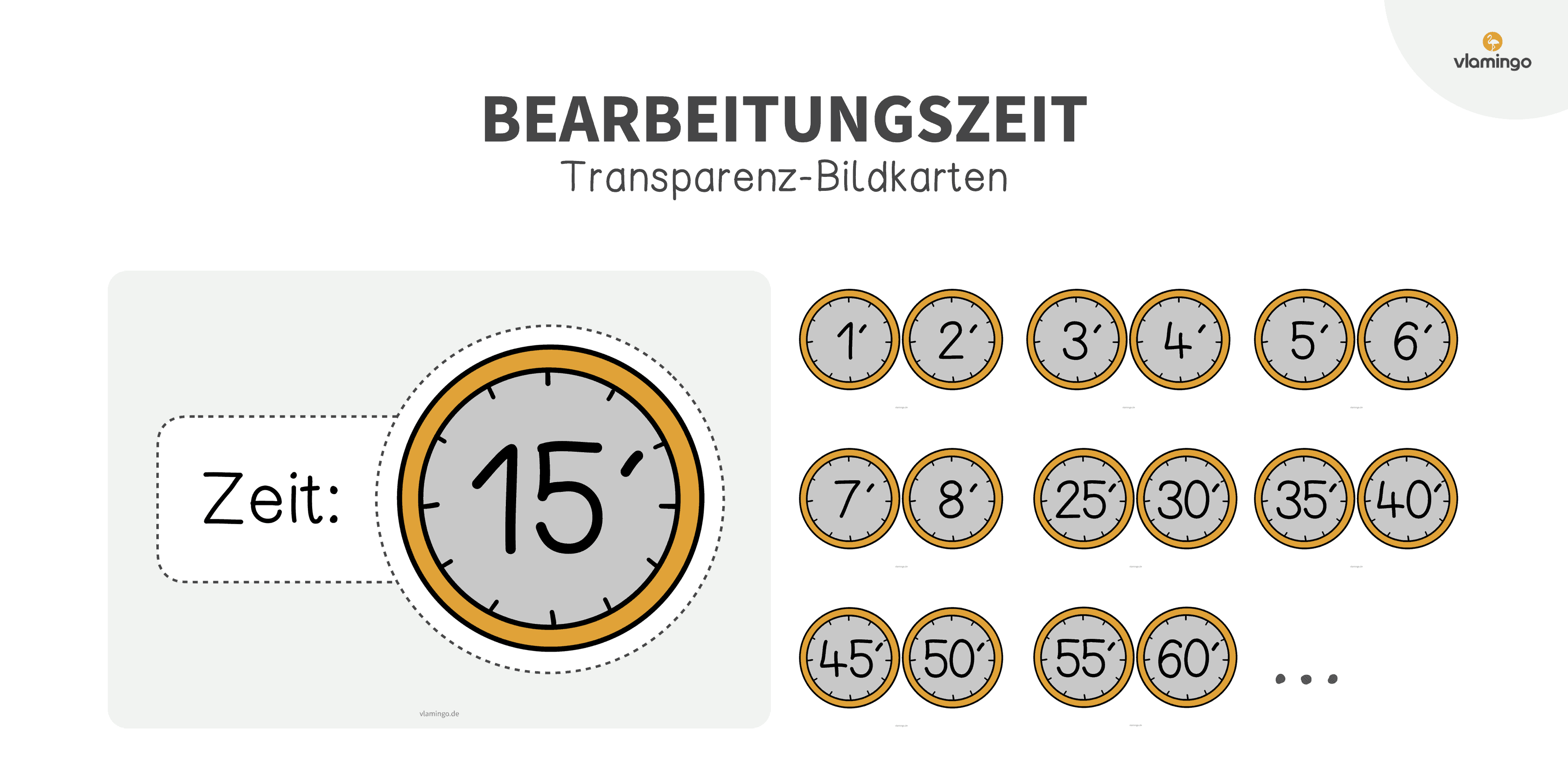 Bearbeitungszeit - Bildkarten