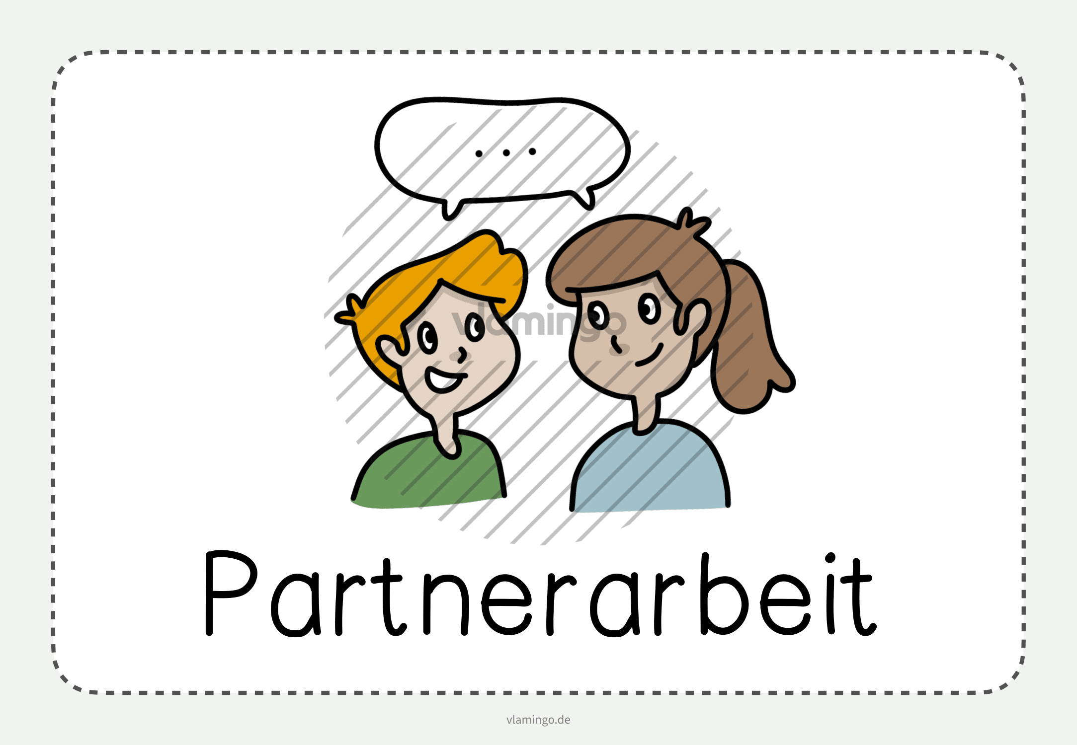 Partnerarbeit - Bildkarte Partnerarbeit - Bildkarte